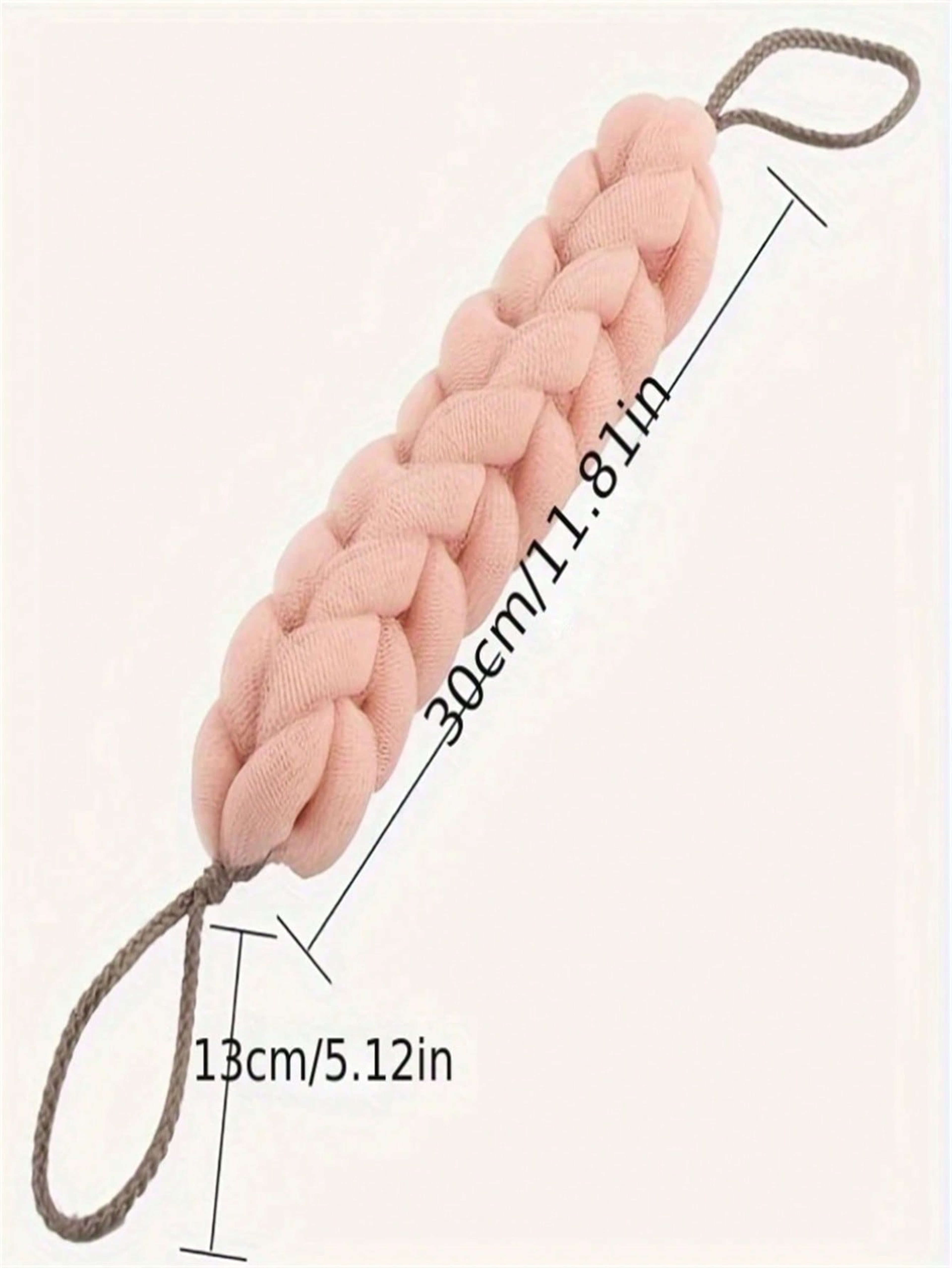 Braided Mesh Back Scrubber with Rope Handle, Long-Reach Exfoliating Body Sponge for Shower and Skin Care – view 6