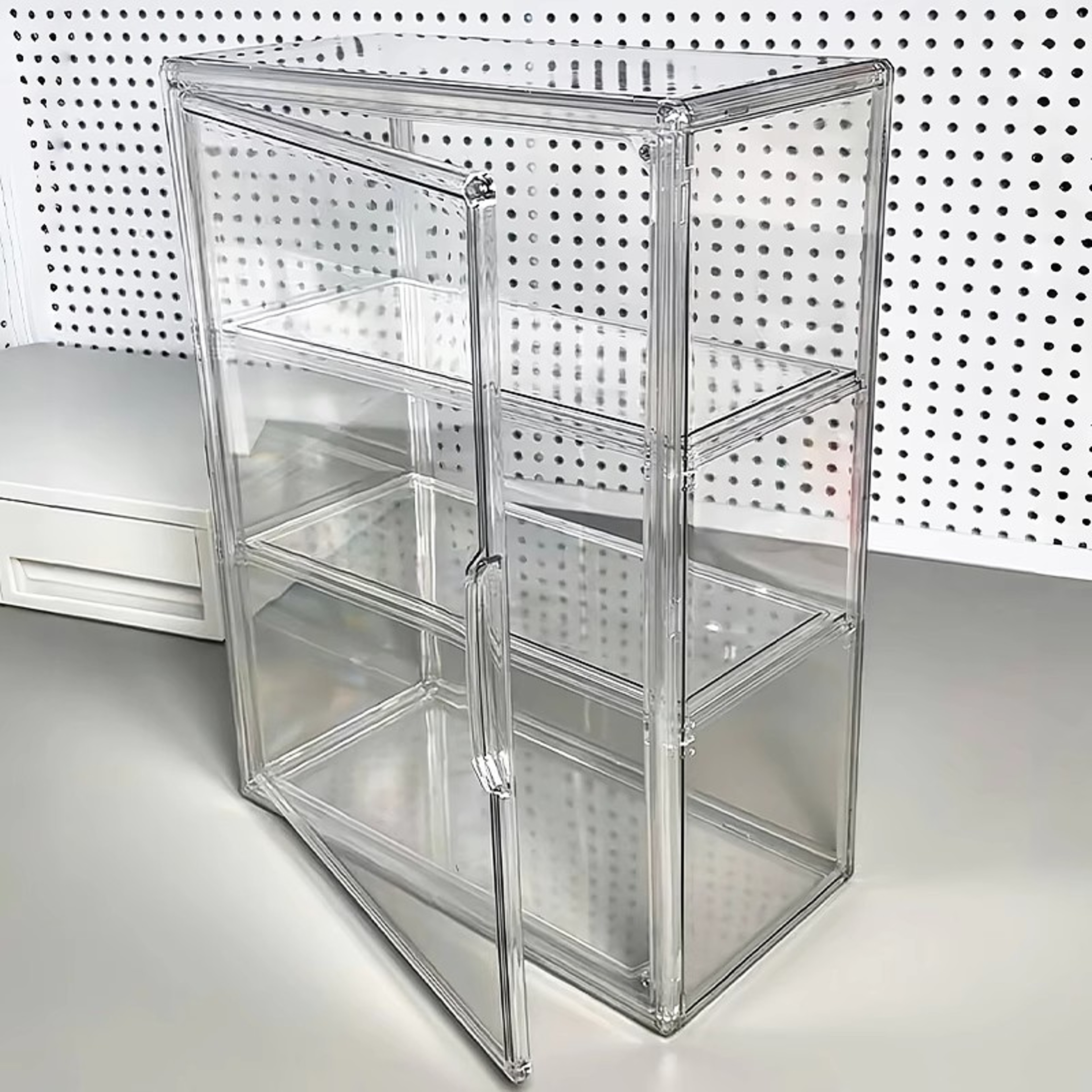 Acrylic Figures Desktop Storage Box Organizer Clear Plastic Doll Storage Display Large Capacity Dus 0