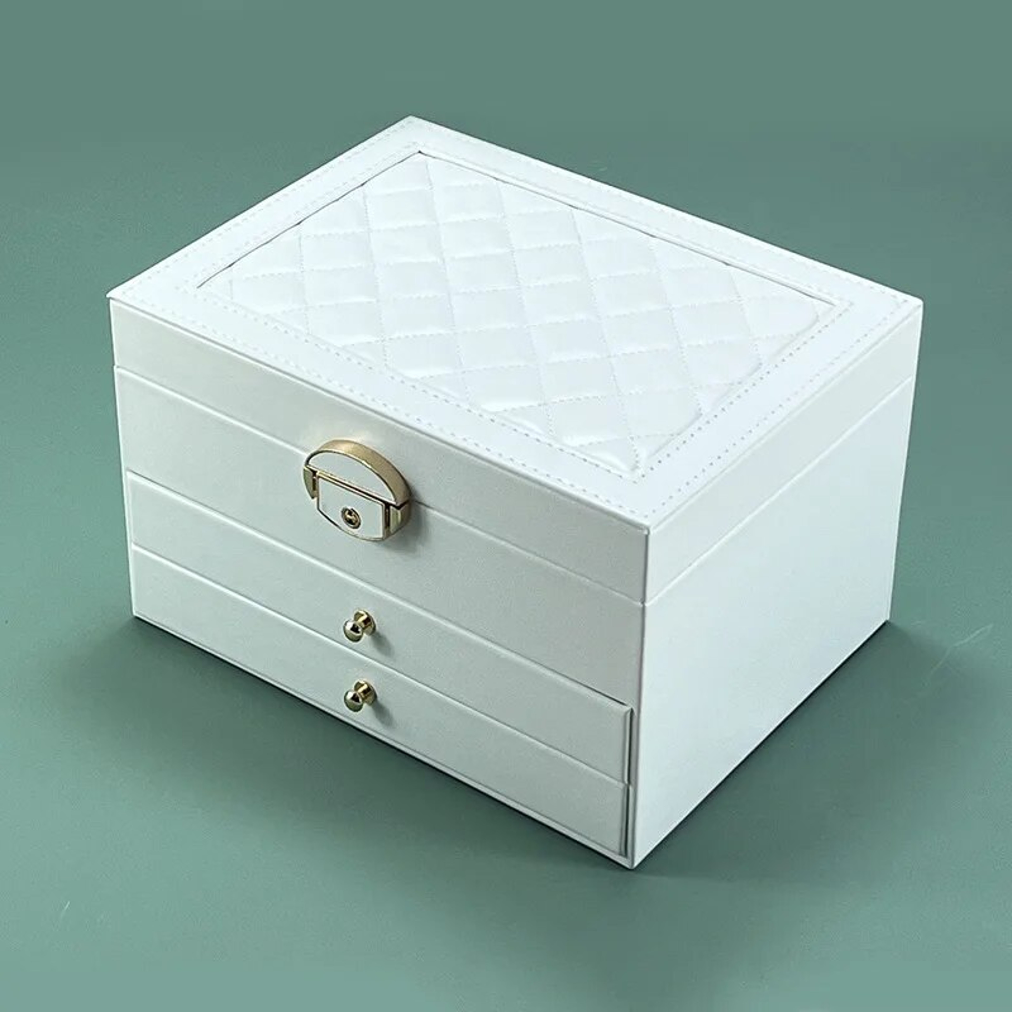 High-End Jewelry Box, Large Capacity Drawer-Type Earring Storage Organizer, Oxidation Finish, Multi-Layer Household – view 3