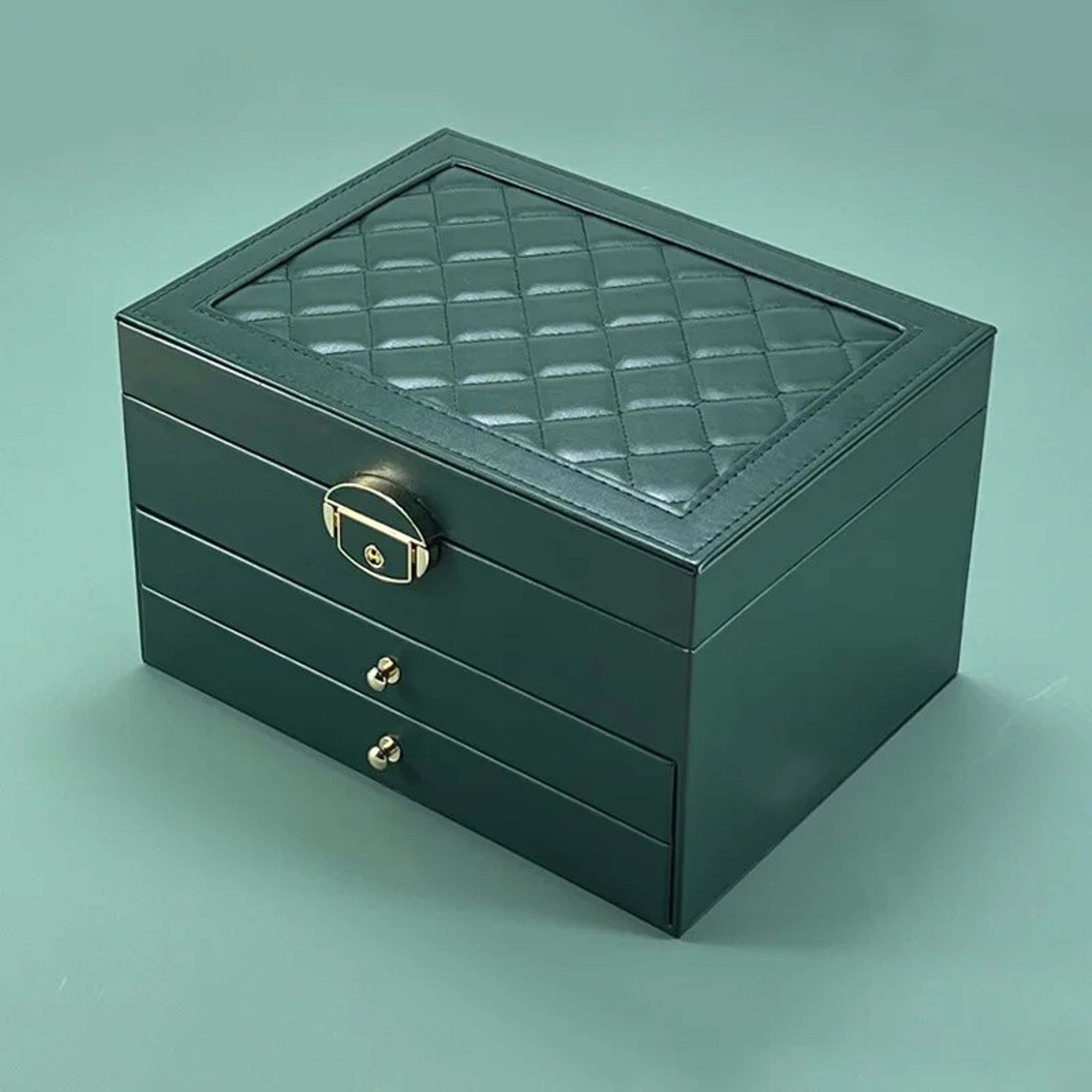 High-End Jewelry Box, Large Capacity Drawer-Type Earring Storage Organizer, Oxidation Finish, Multi-Layer Household – view 10