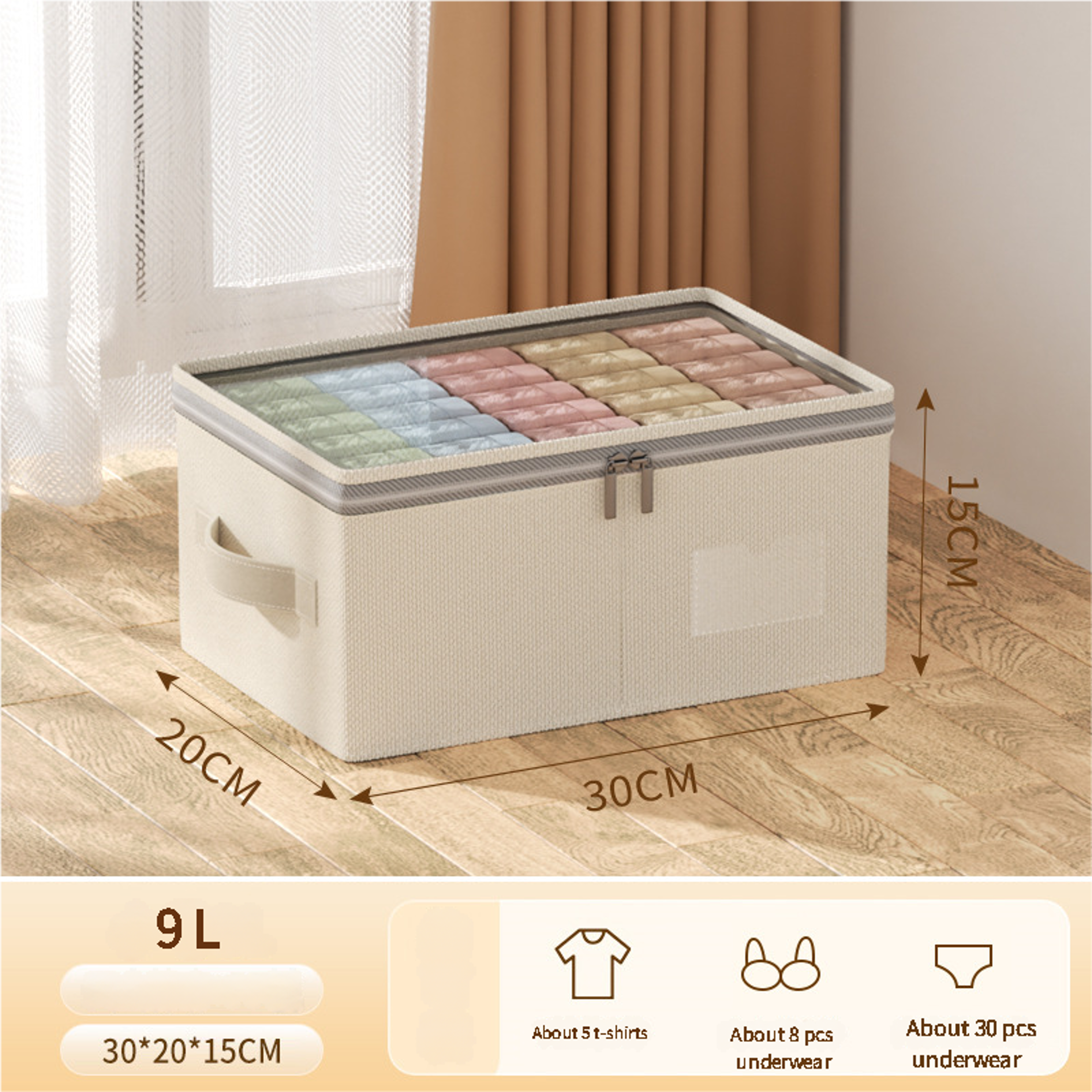 Large Capacity Clothing Storage Box Foldable Storage Bin For Down Jacket Quilt Organizer Box With L 5