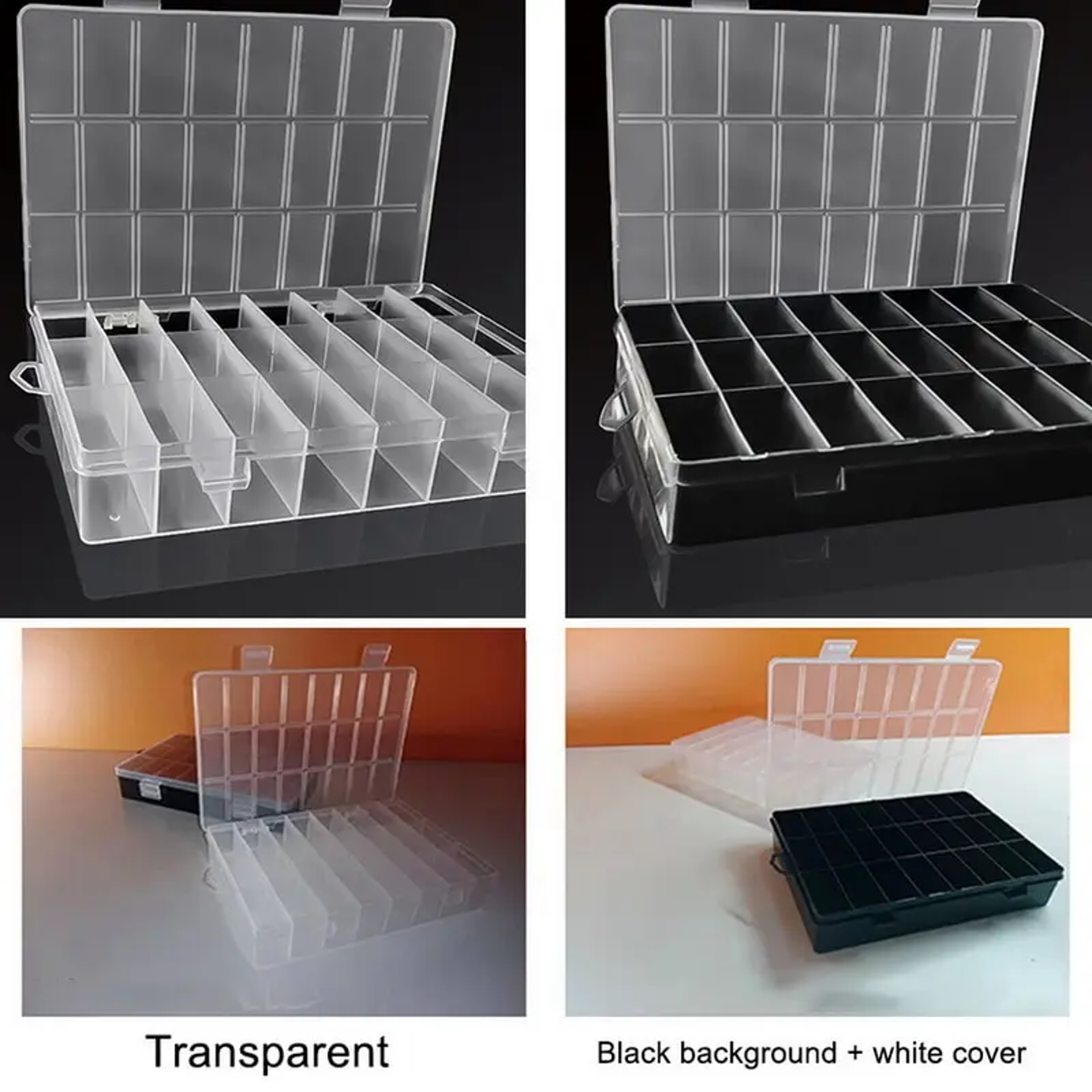 Compartment Plastic Storage Box Jewelry Earring Box Bead Screw Container For Home Storage Display O