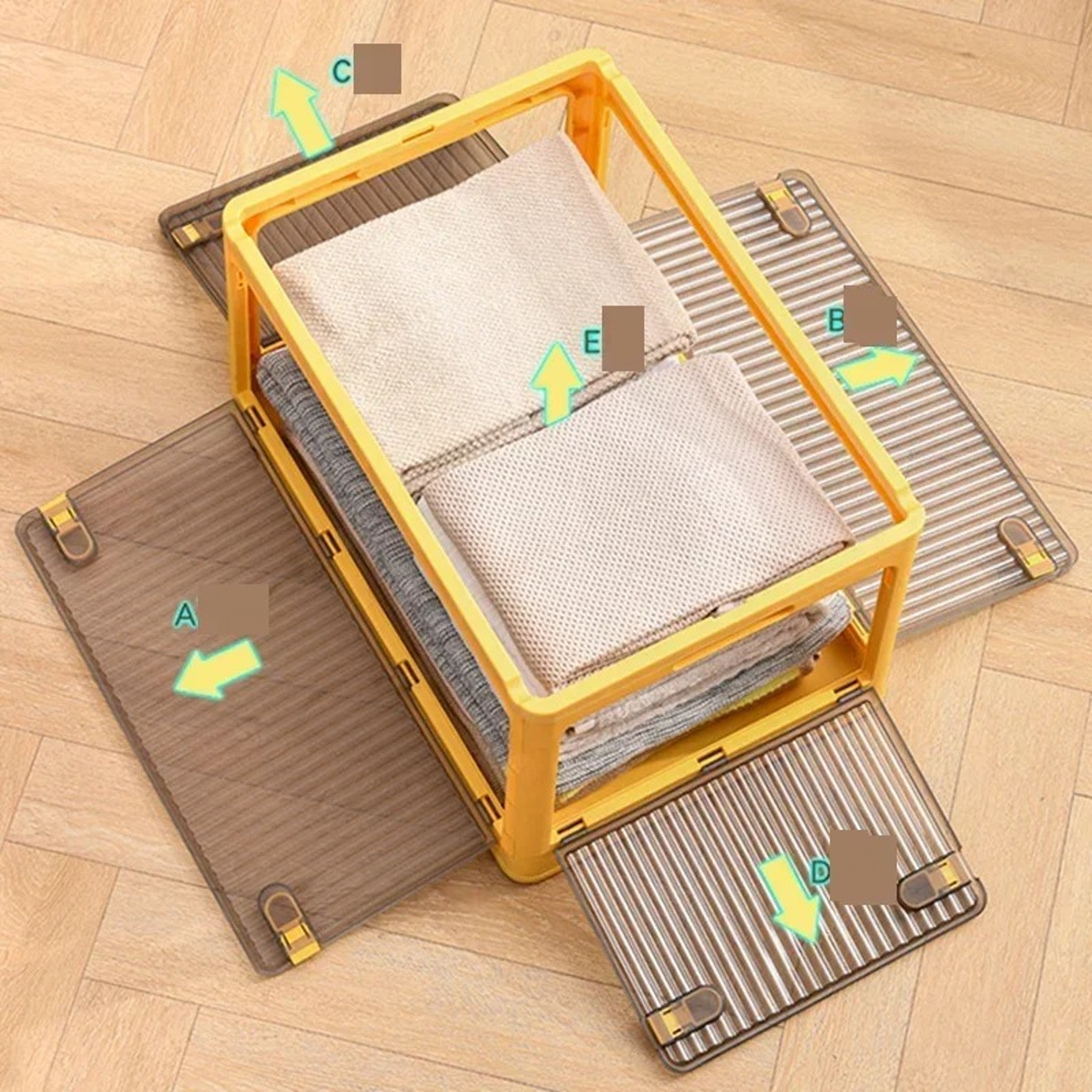 Foldable Storage Box Dormitory And Home Universal With Wheels Thick Stackable Plastic Storage Box F 3