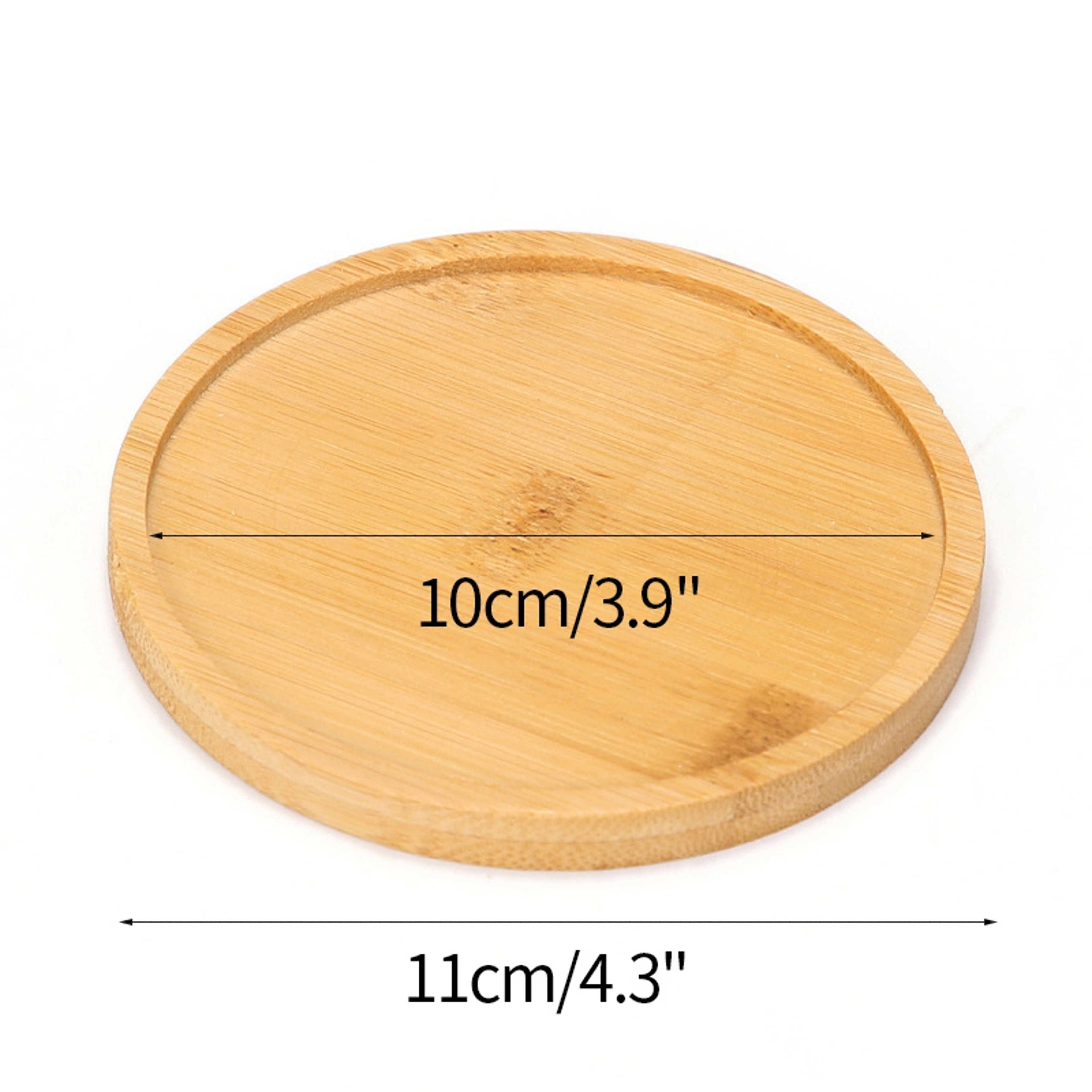 Mini Bamboo Tray Wood Saucer Flower Pot Tray Cup Pad Coaster Plate Kitchen Decorative Plate Creative Coffee Cup Mat Home Decor – view 16