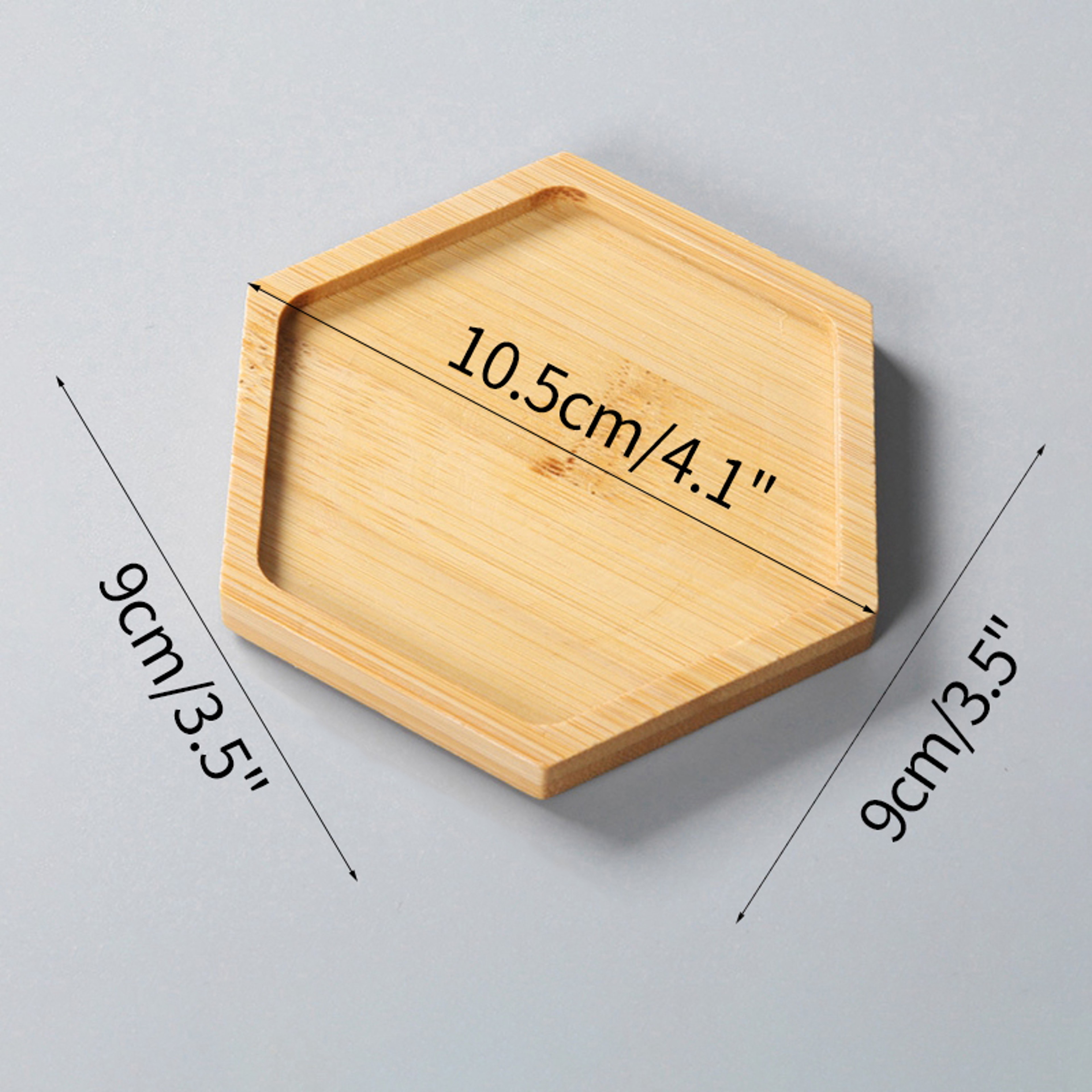 Mini Bamboo Tray Wood Saucer Flower Pot Tray Cup Pad Coaster Plate Kitchen Decorative Plate Creative Coffee Cup Mat Home Decor – view 18