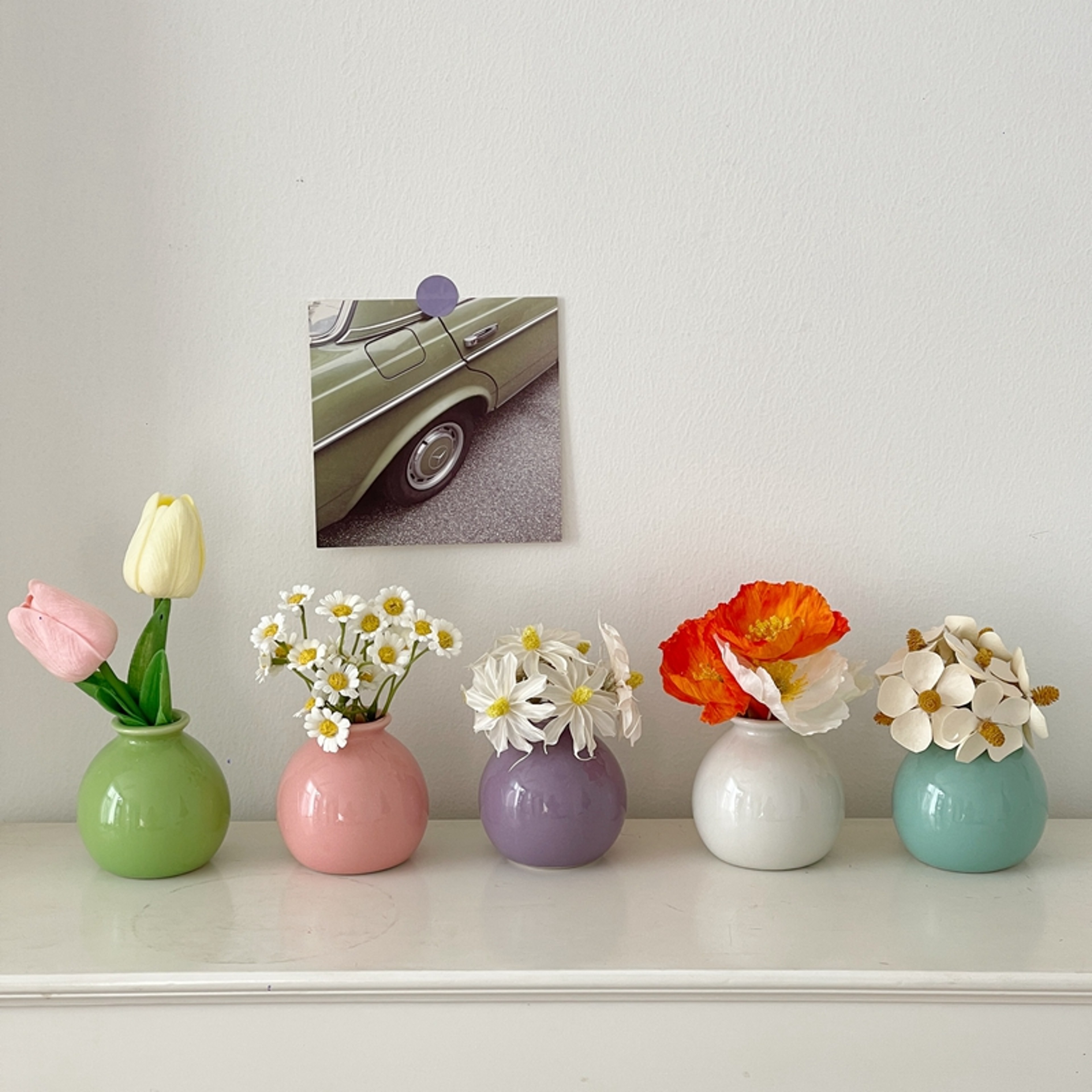 Ceramic Bud Vase, Small Single Stem Flower Vases, Mini Plant Bottle Pot, Decorative Floral Holder for Home Desktop Decor – view 6