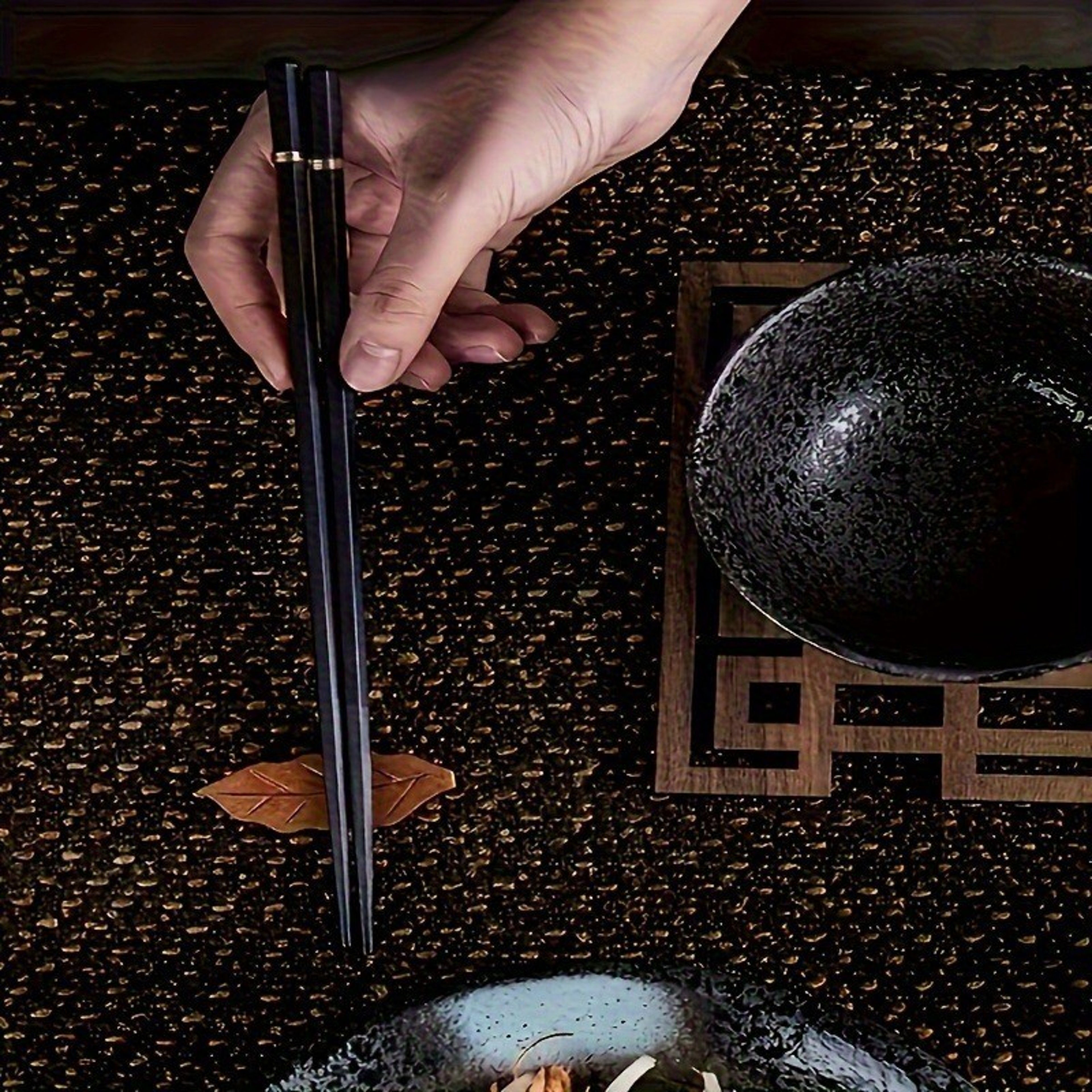 Nordic-Style Alloy Chopsticks Set, Non-Slip Heat-Resistant Utensils for Individual Servings, Dishwasher Safe – view 3