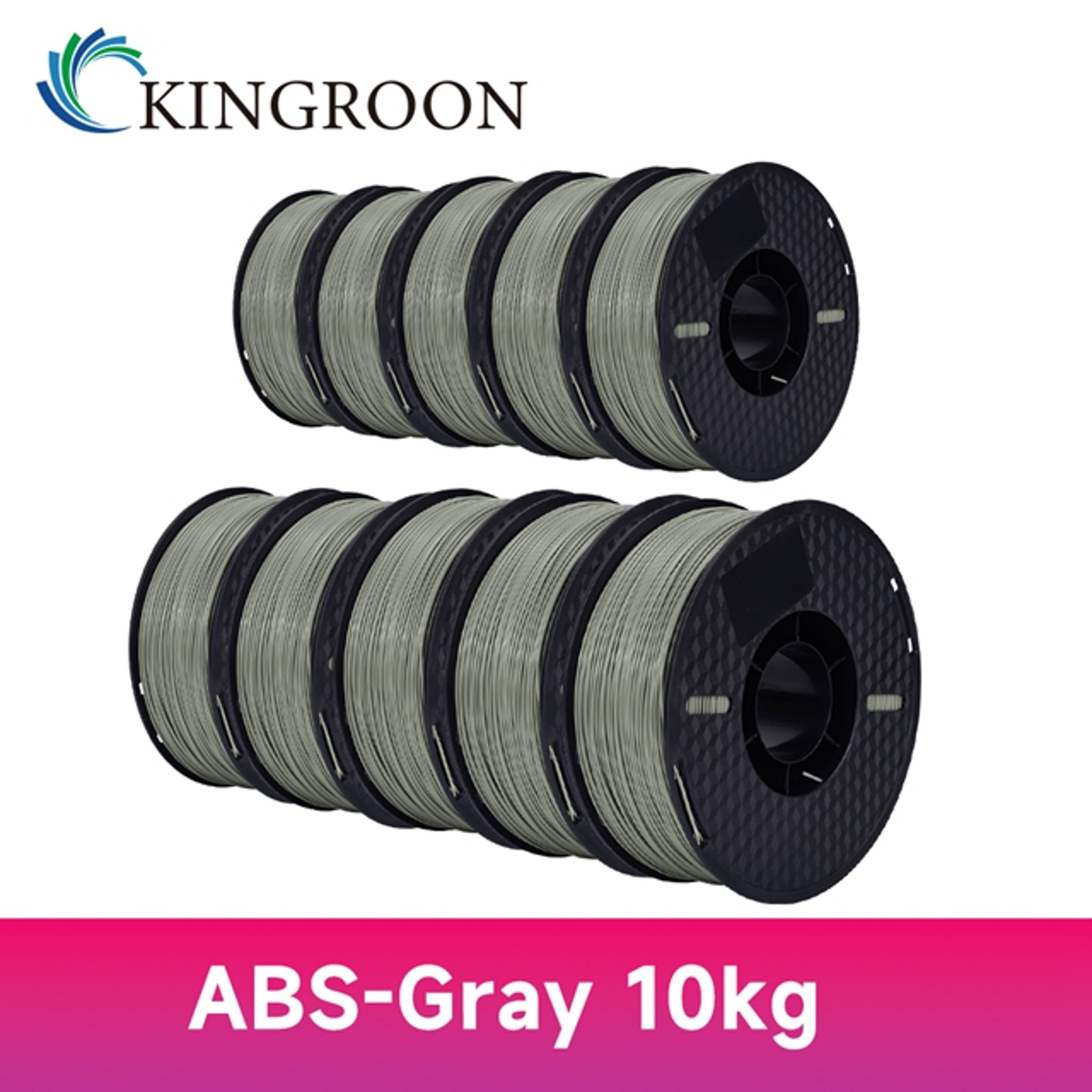 KINGROON PLAABSPETG Filament Black White Gray Rolls PLA PETG Plastic For 3D Printer 7