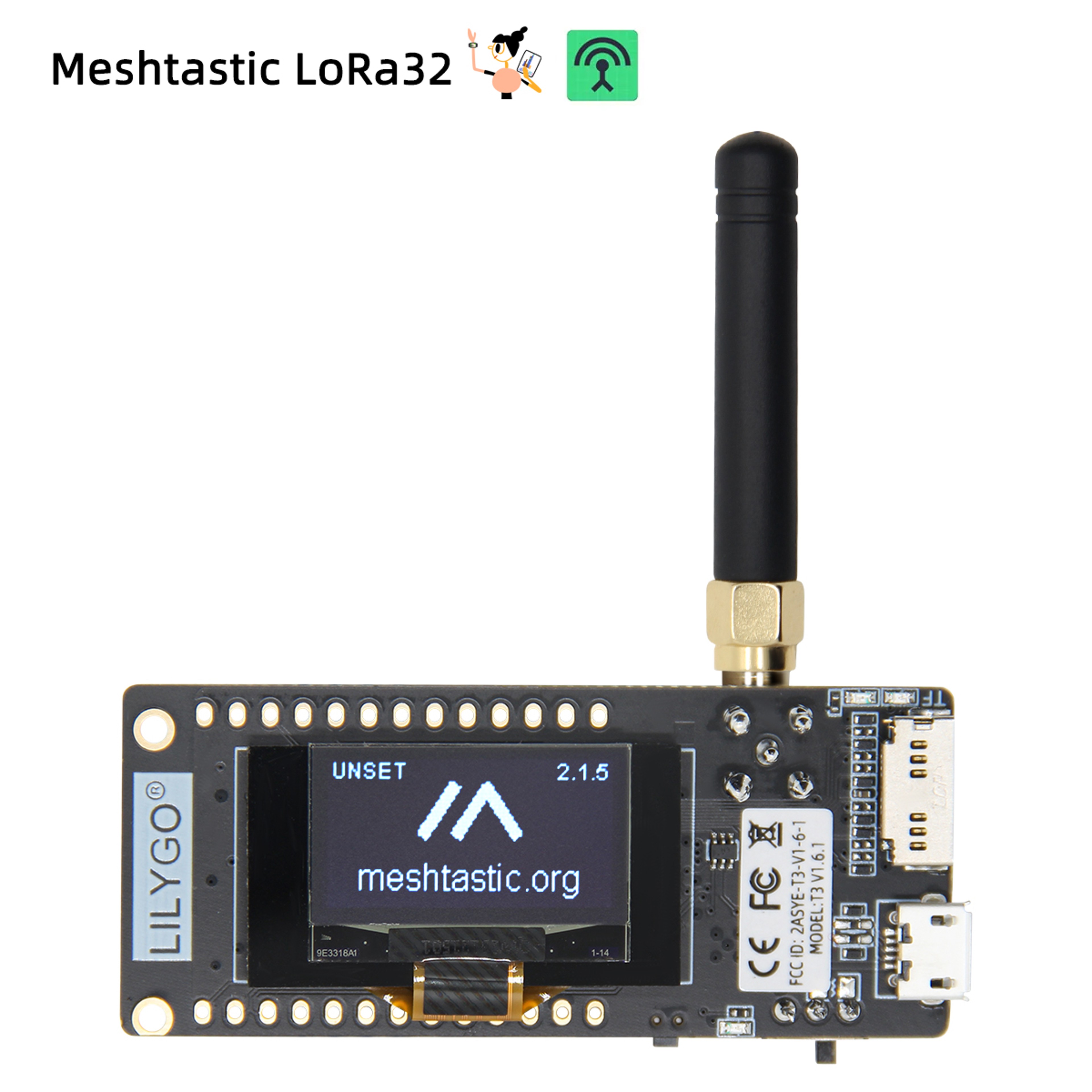 Meshtastic LoRa Development Board, Module MHz, 0.96 Inch OLED LoRa Low Power – view 1