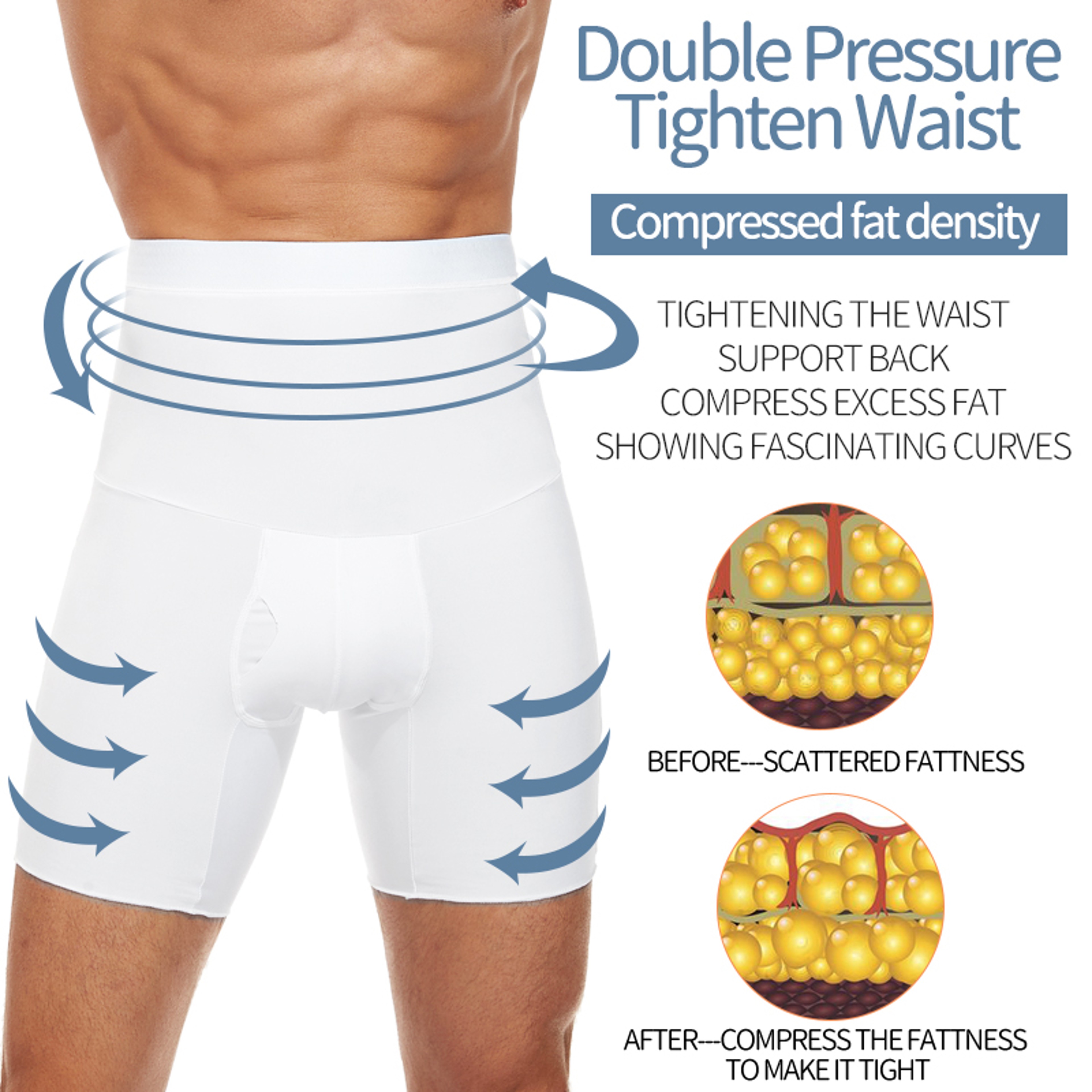 Men Body Shaper Tummy Control Compression Short, Belly Slimming Shapewear, Abdomen Reducer Pant, Fitness Boxer Underwear – view 3
