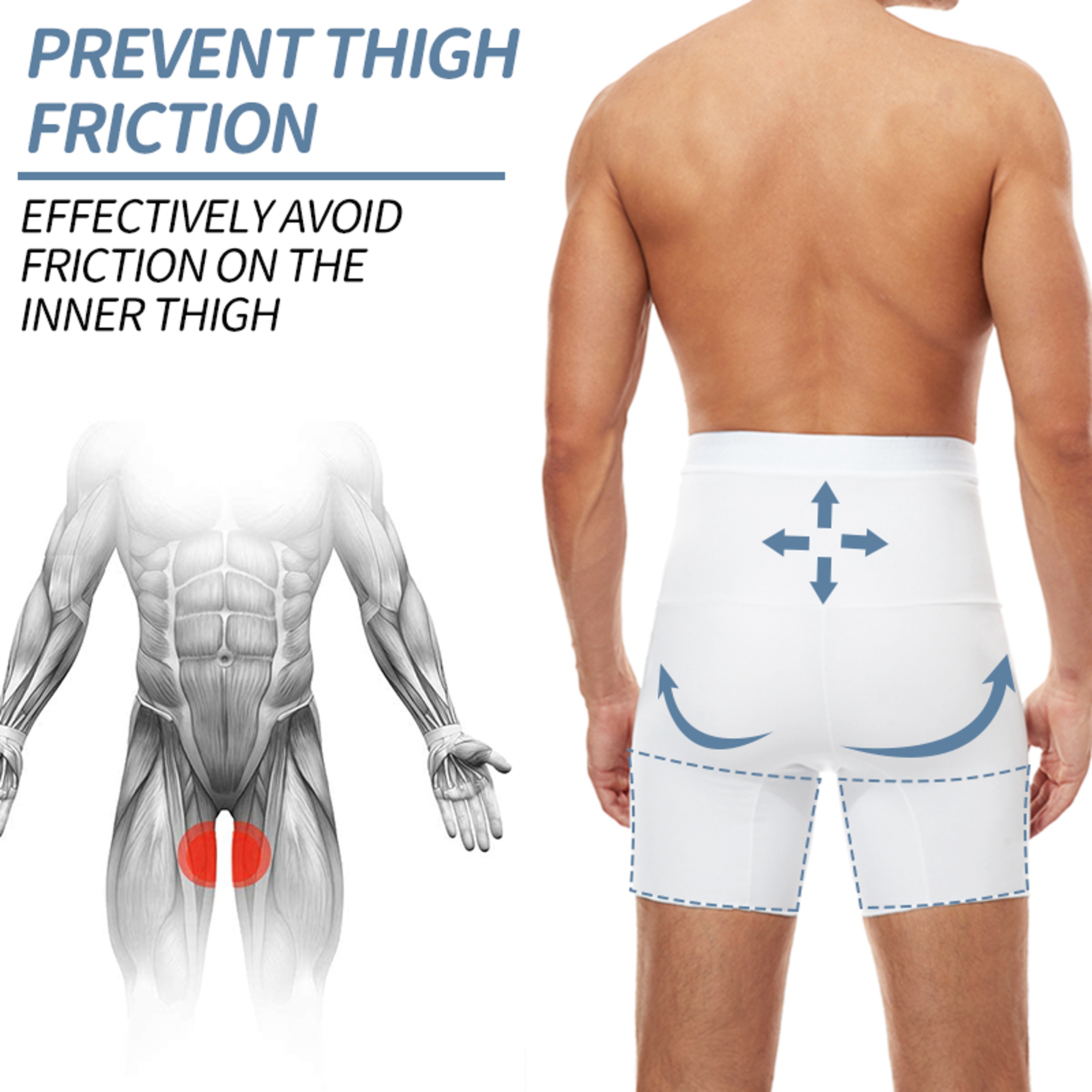 Men Body Shaper Tummy Control Compression Short, Belly Slimming Shapewear, Abdomen Reducer Pant, Fitness Boxer Underwear – view 4