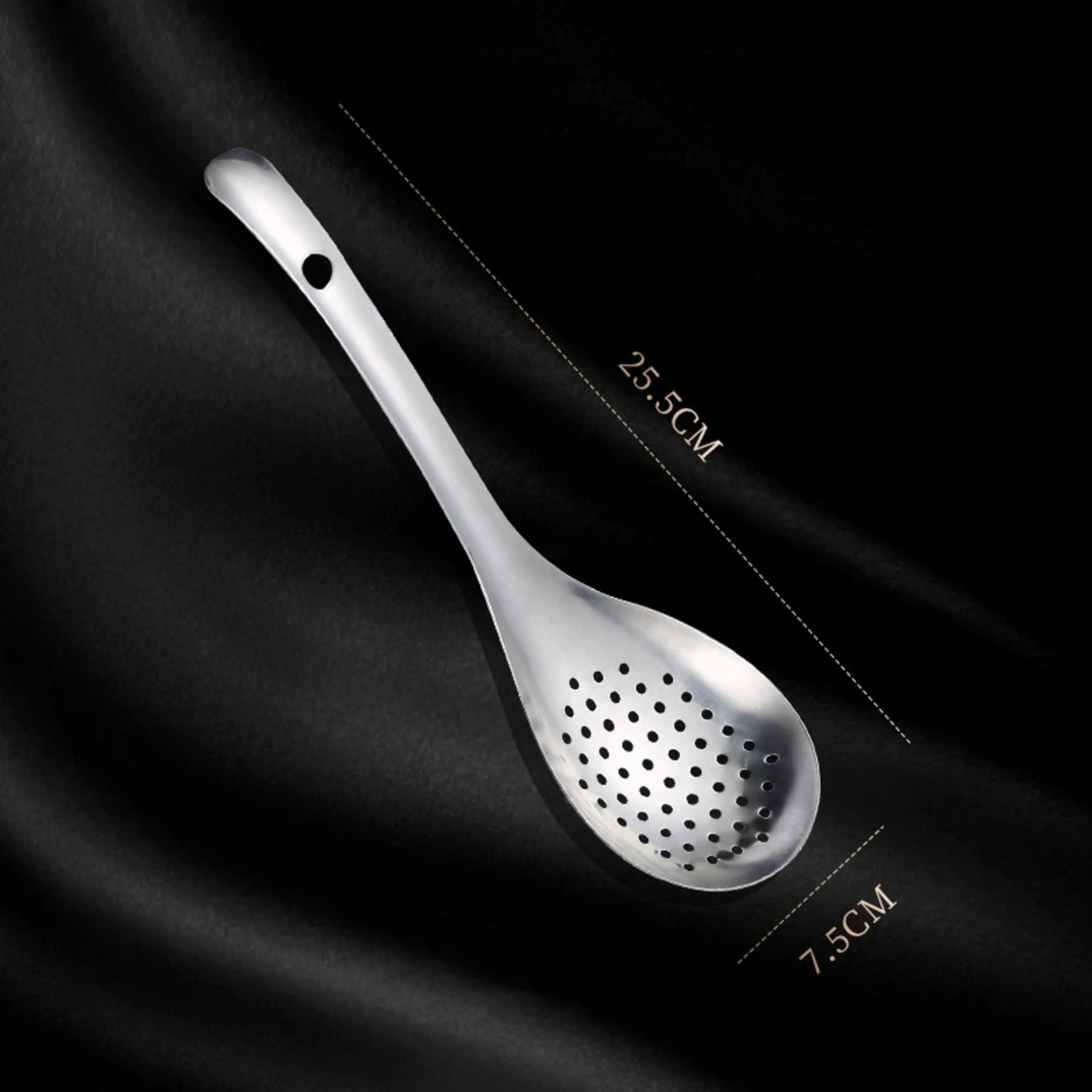 Stainless Steel Strainer Spoon, Kitchen Colander Spoon, Spoon Filter Strainer, Perforated Skimmer Colander, Food Scoop – view 7