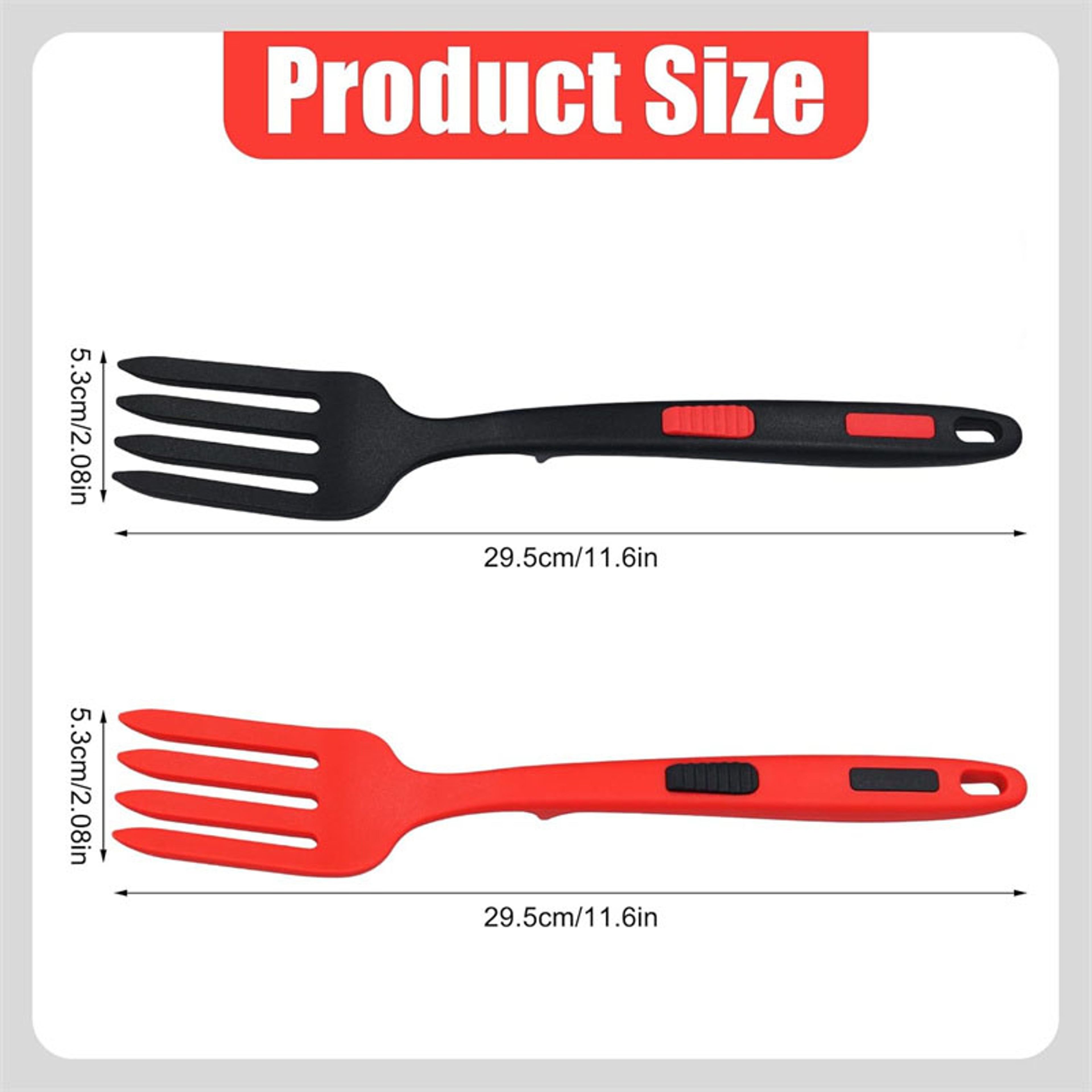 Silicone Flexible Cooking Forks HeatResistant Food Fork For Mixing Pasta Noodle Kitchen Forks Nonst 1