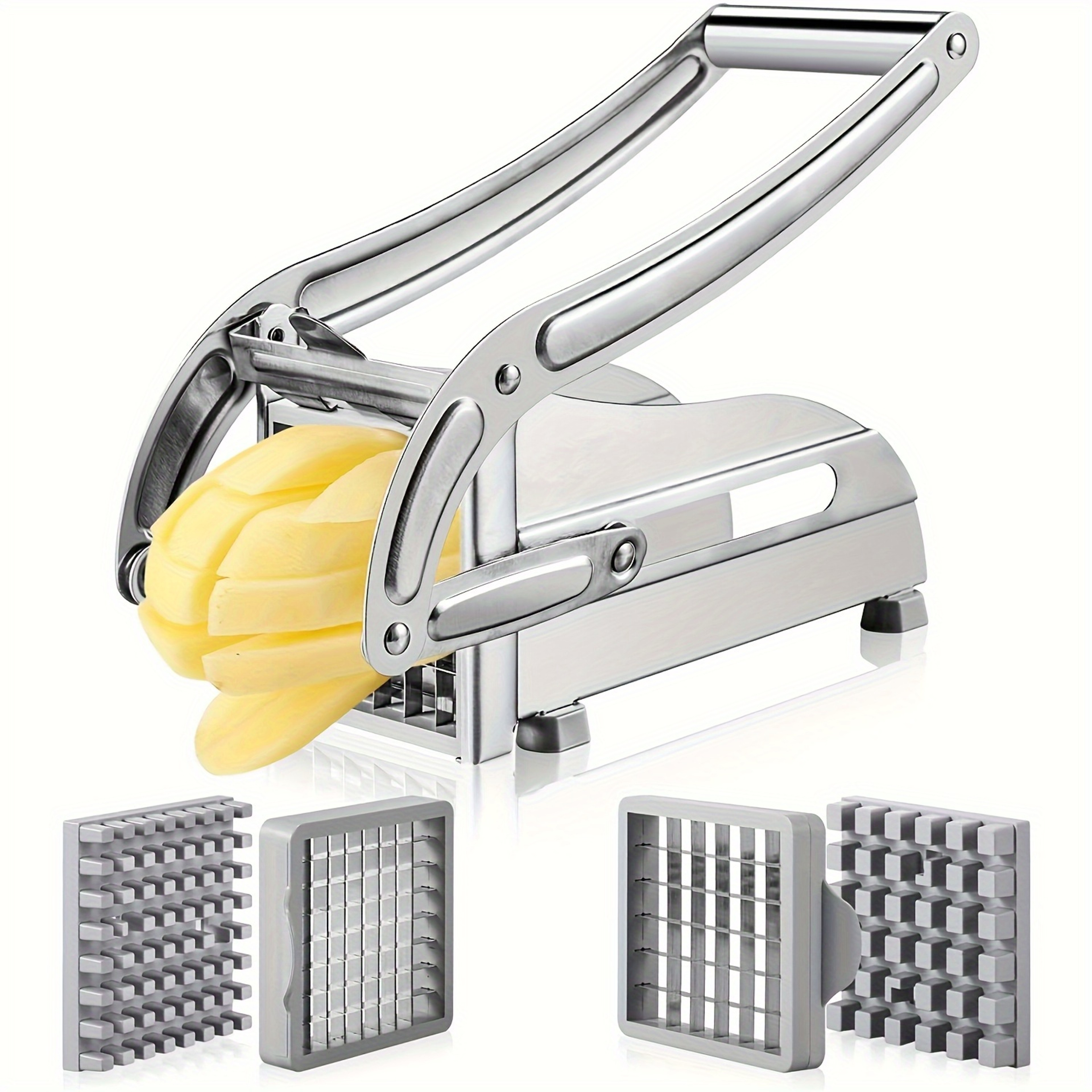 Stainless Steel Cutting Machine, Vegetable Cutter, Potato Slicer, French Fry Cutter, Food Chopper for Kitchen Efficiency – view 5
