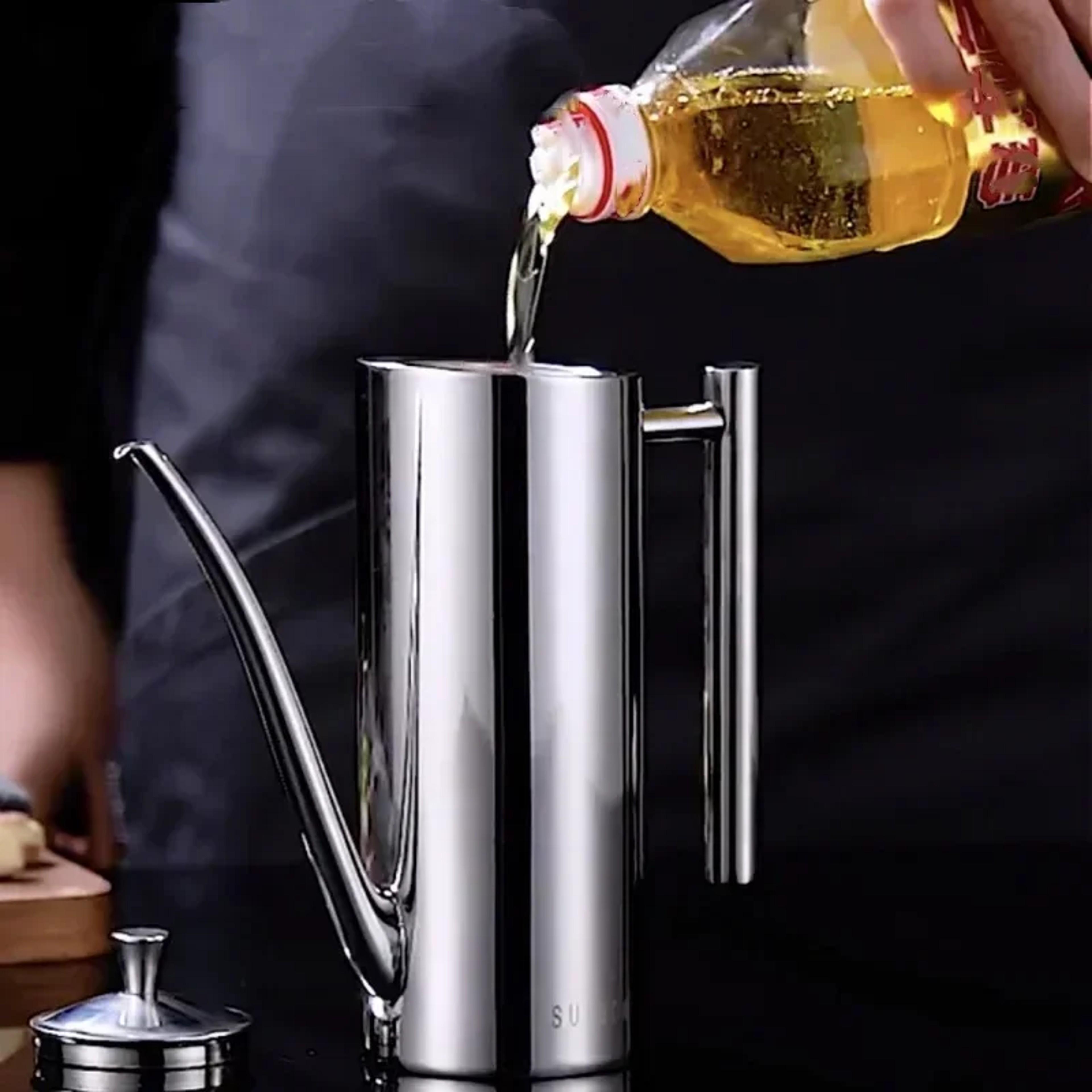 Stainless Steel Vinegar Oil Bottle Storage Container Leak Proof Dustproof Kitchen Utensils For Home 1
