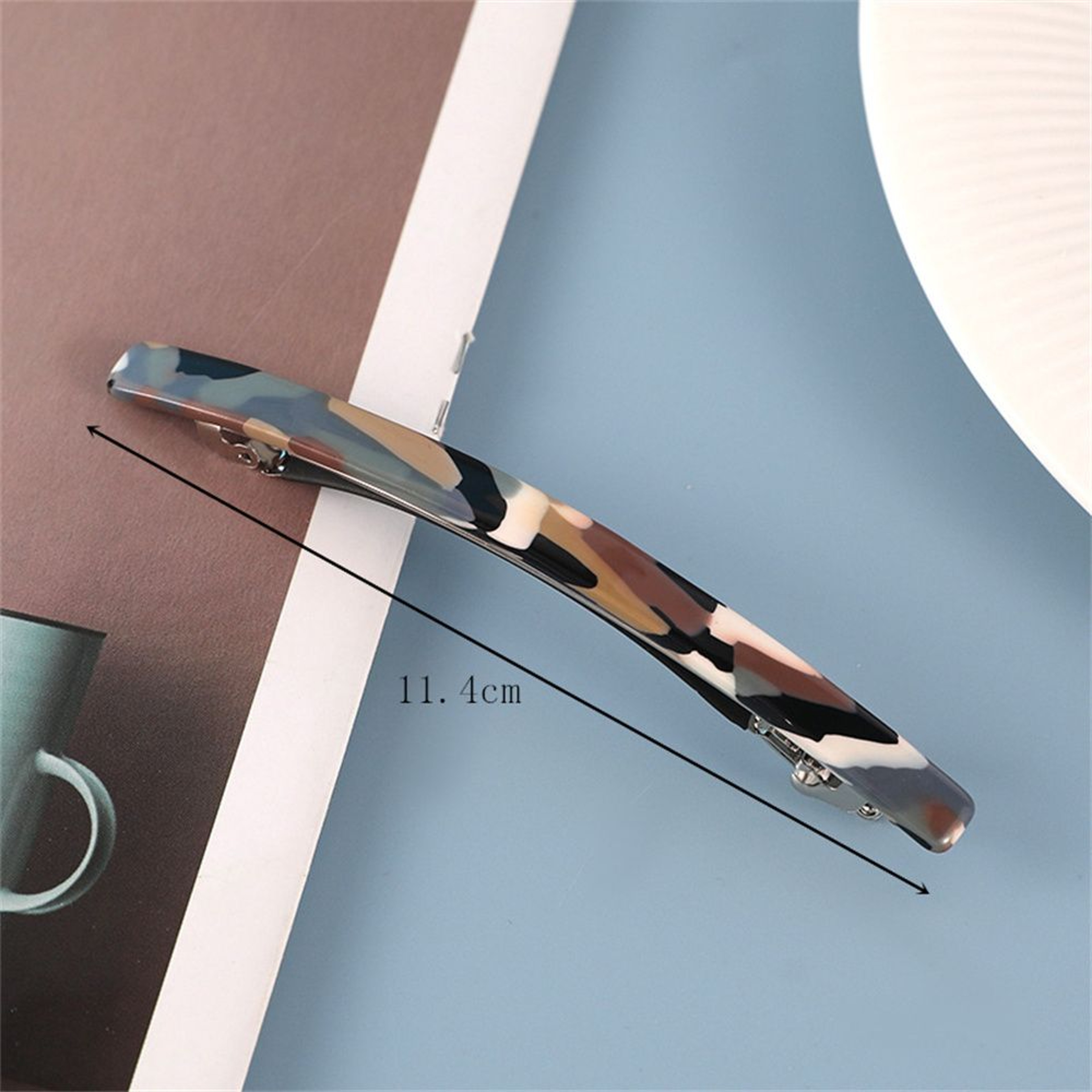 Geometric Leopard Acetate Hair Pin, Hair Clips for Gifts, Long Gifts Hair Accessories, Stylish Hairpins, Elegant Barrett – view 15