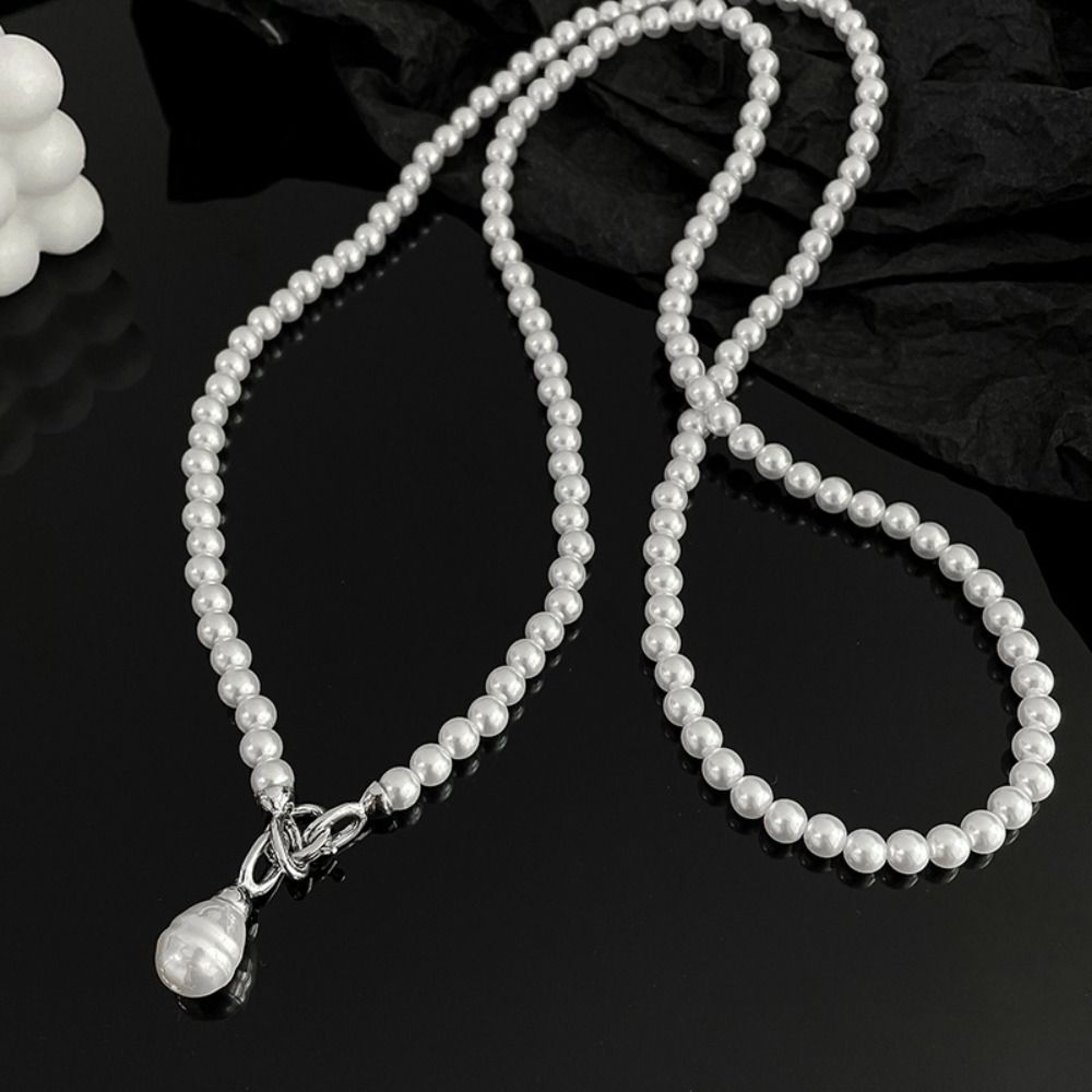 Necklace Fashion Pearl Pendant, Cool Suit Crossbody Chain, Niche Design Decorative Chain – view 4