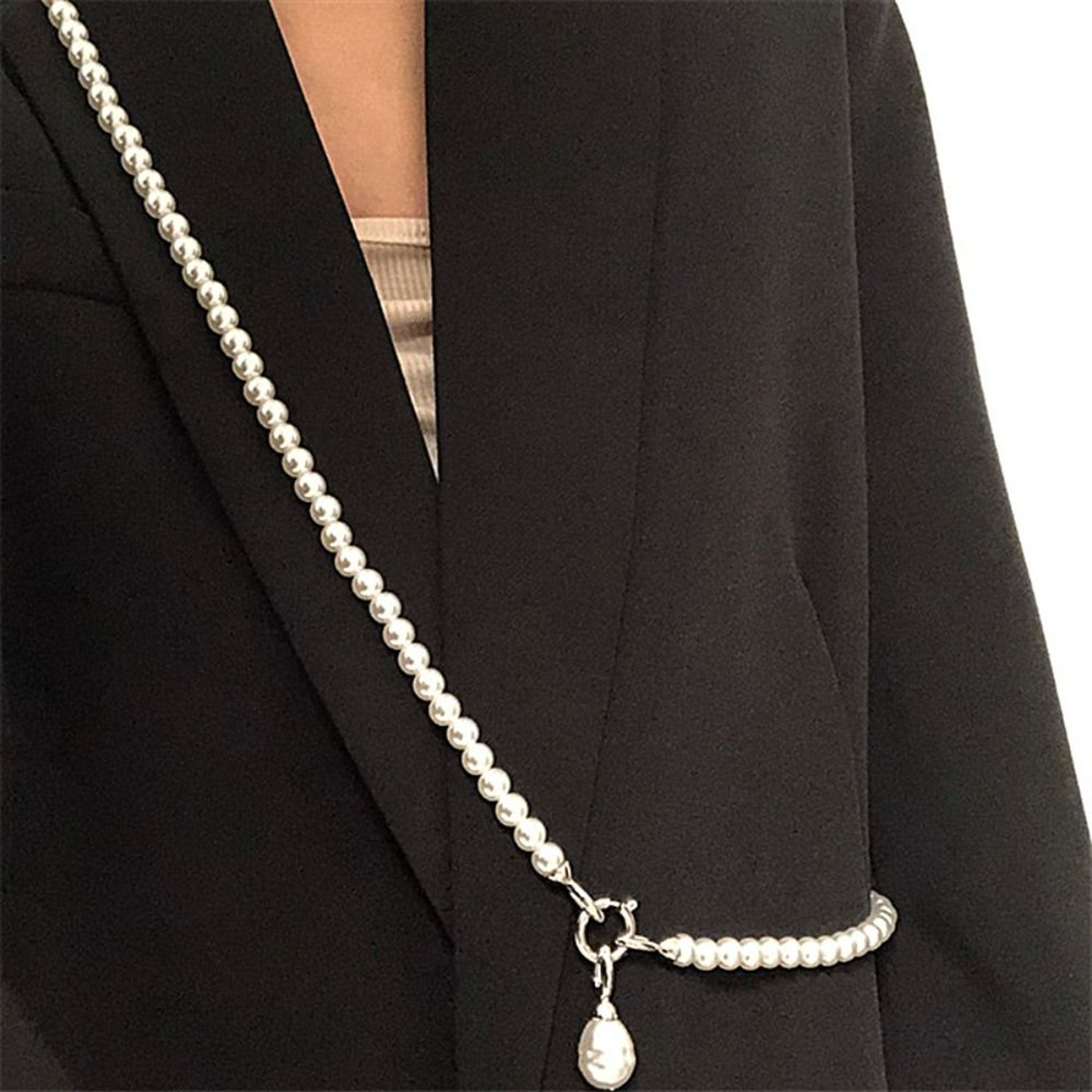 Necklace Fashion Pearl Pendant, Cool Suit Crossbody Chain, Niche Design Decorative Chain – view 6