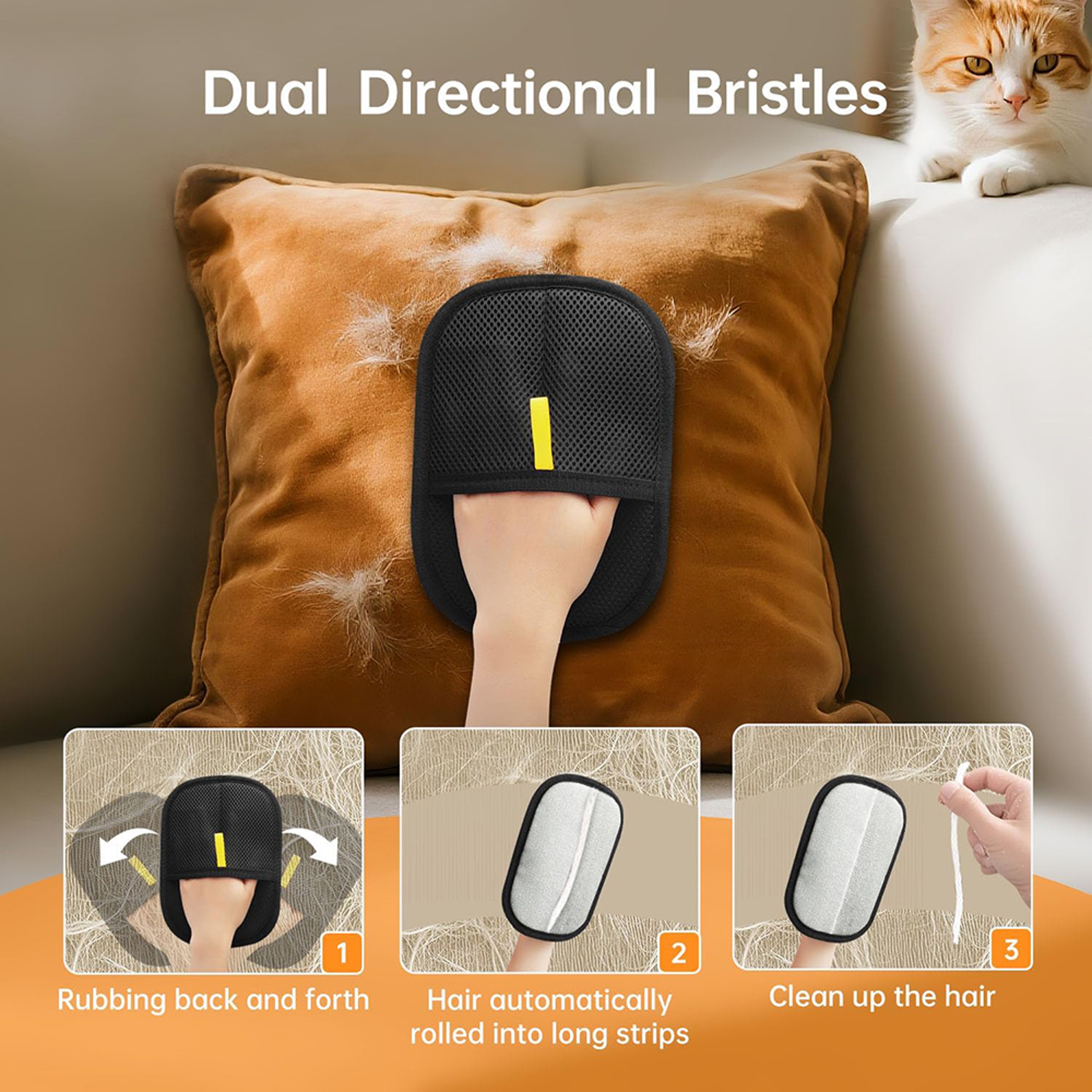 Electrostatic Pet Hair Removal Gloves Reusable Magic Brush Dog And Cat Hair Remover Tool For Laundr 3