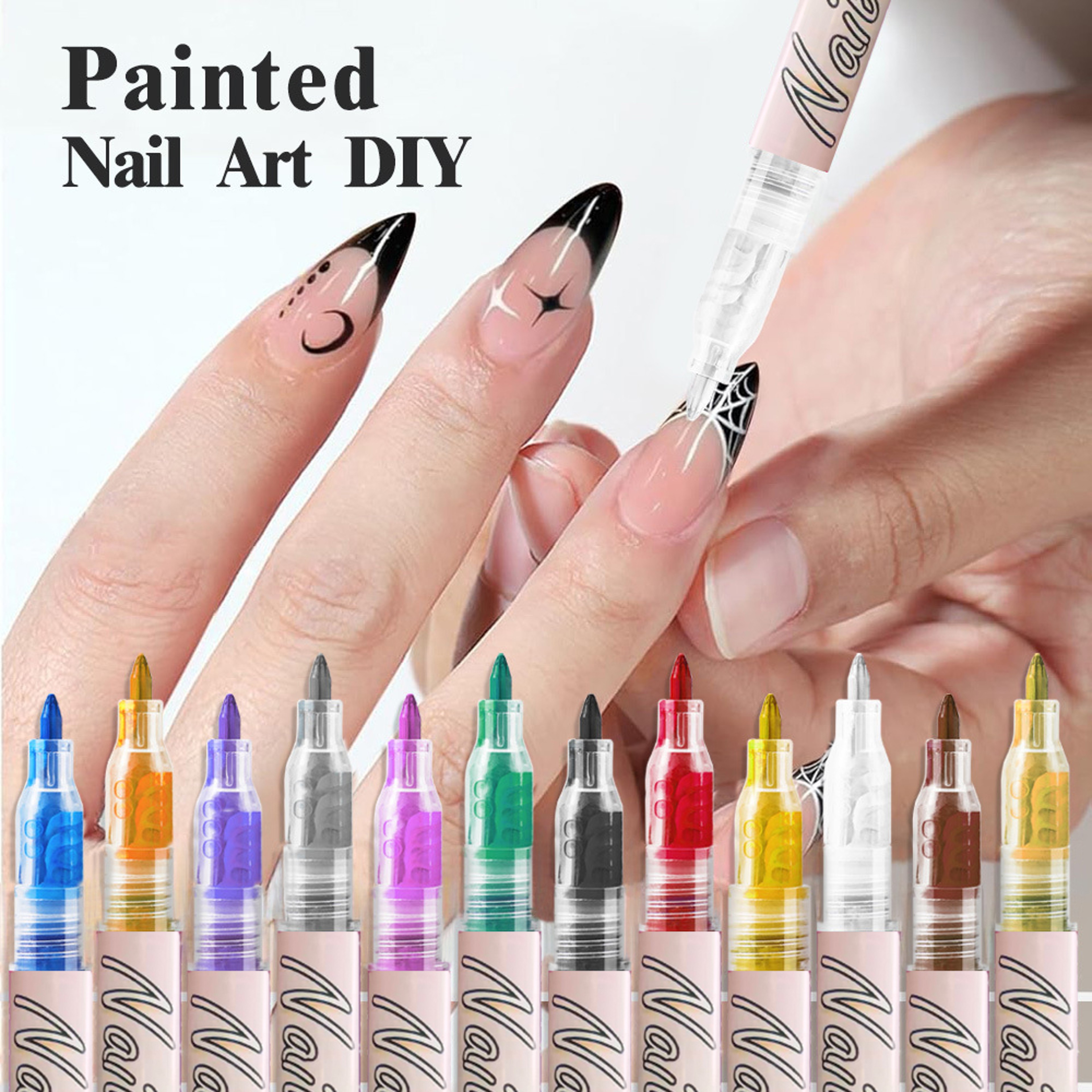 Colors Acrylic Paint Pen Set, Nail Point Graffiti Dotting Pen, Drawing Painting Markers for DIY Nail Art, Manicure Tools – view 3