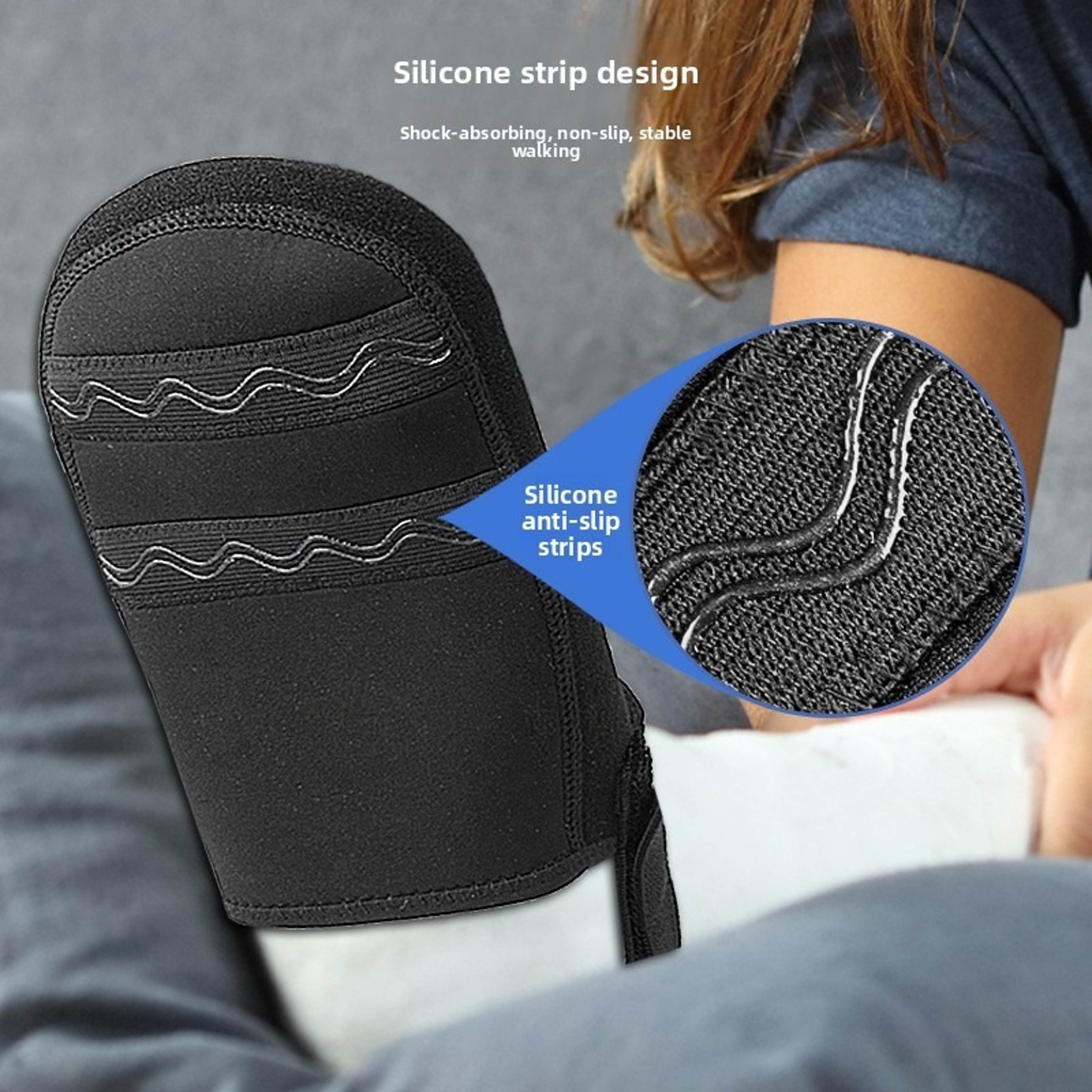 Foot Rehabilitation Tool, Half-palm Cast Sock Cover with Fixed Strap, Anti-slip, Windproof, Keep Warm Cast Toe Protector – view 2