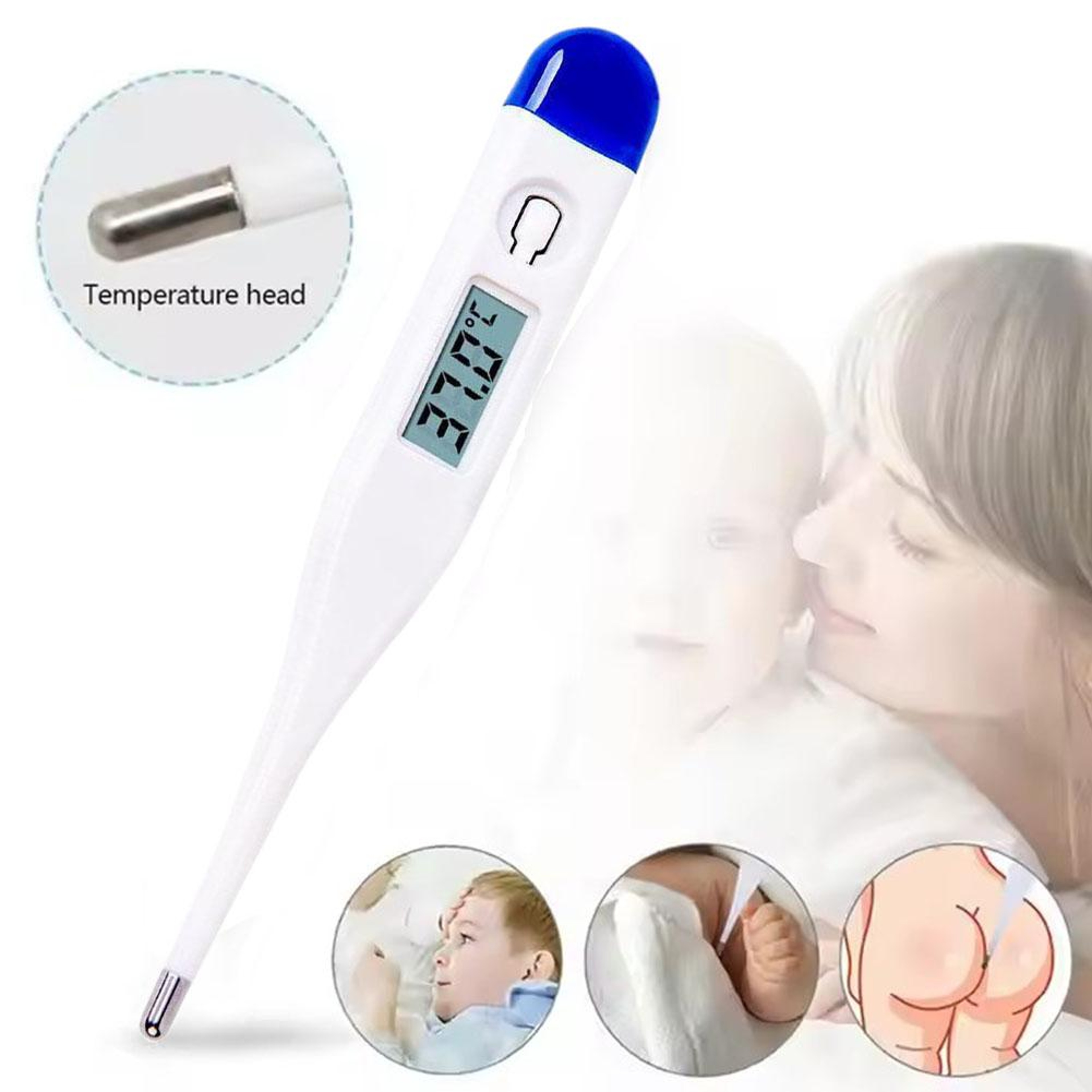 Digital LCD Thermometer For Adults And Children Fast Accurate Temperature Measurement Oral Armpit H 1