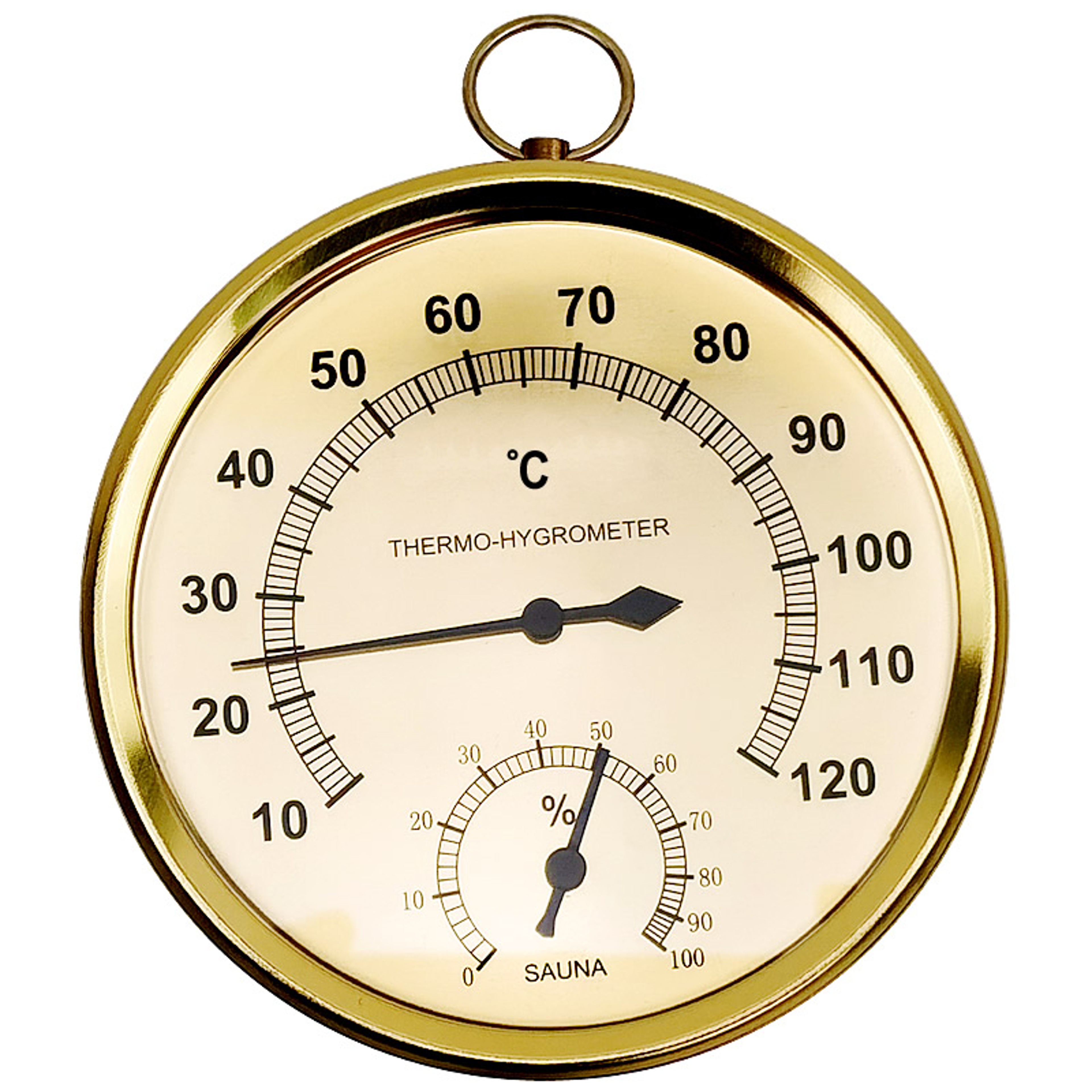 Round Sauna Hygrothermograph, Thermometer Hygrometer, Humidity and Temperature Meter for Sauna Room – view 7