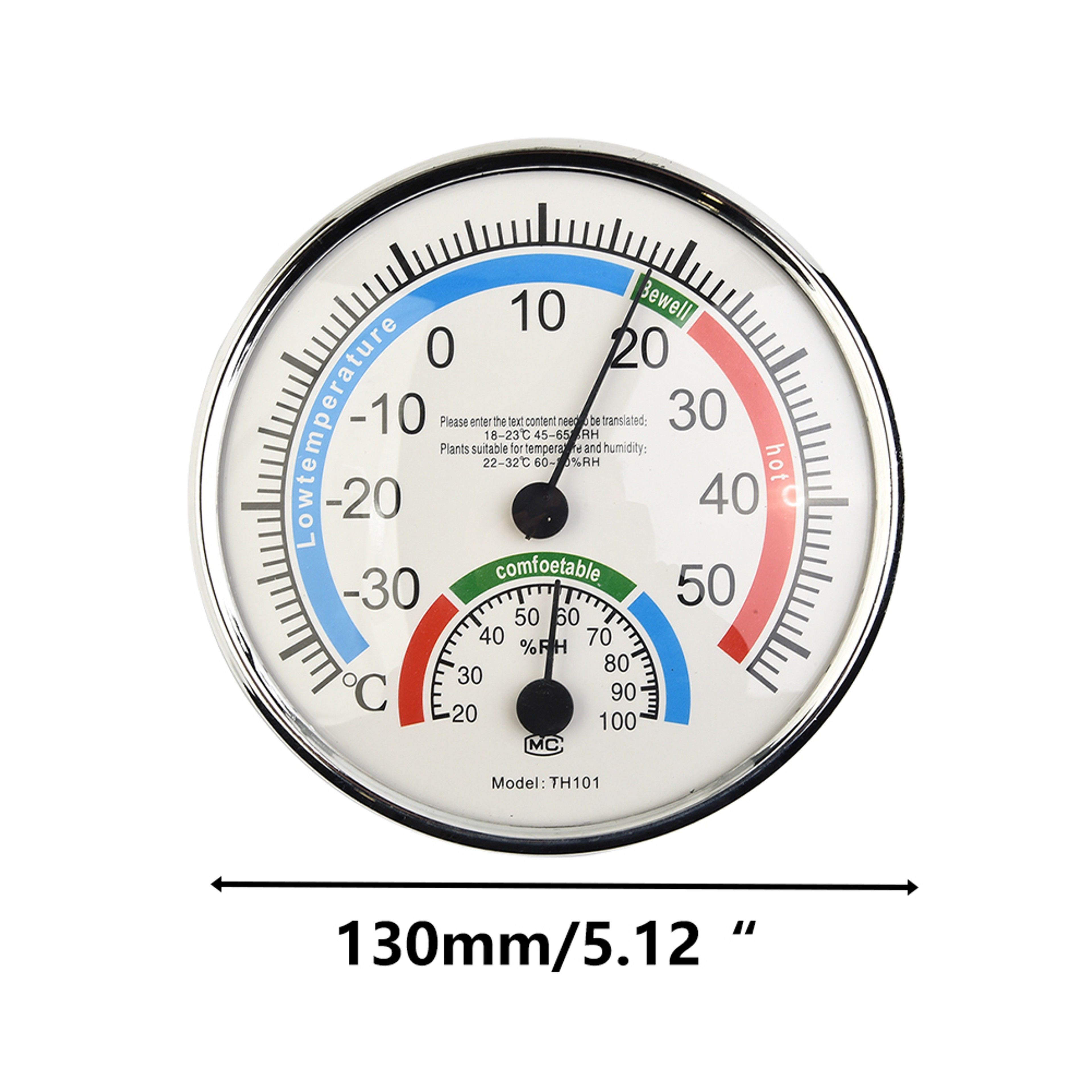 Mini Round Pointer Temperature Meter, Thermometer, Hygrometer for Room Climate Control – view 3