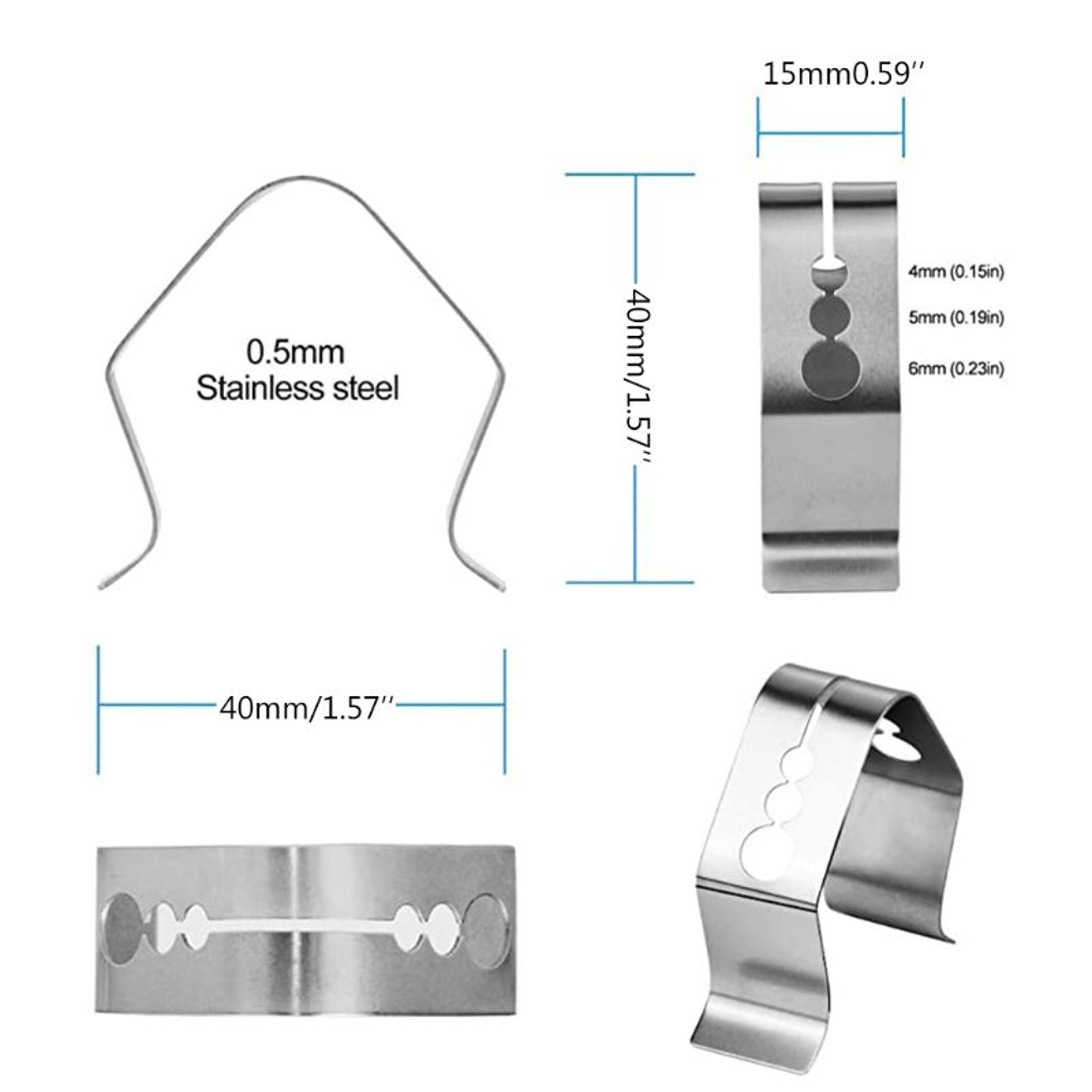 Stainless Steel Temperature Probe Clip for BBQ Grill Oven, Thermometer Holder Clips for Fixing BBQ Holes – view 6