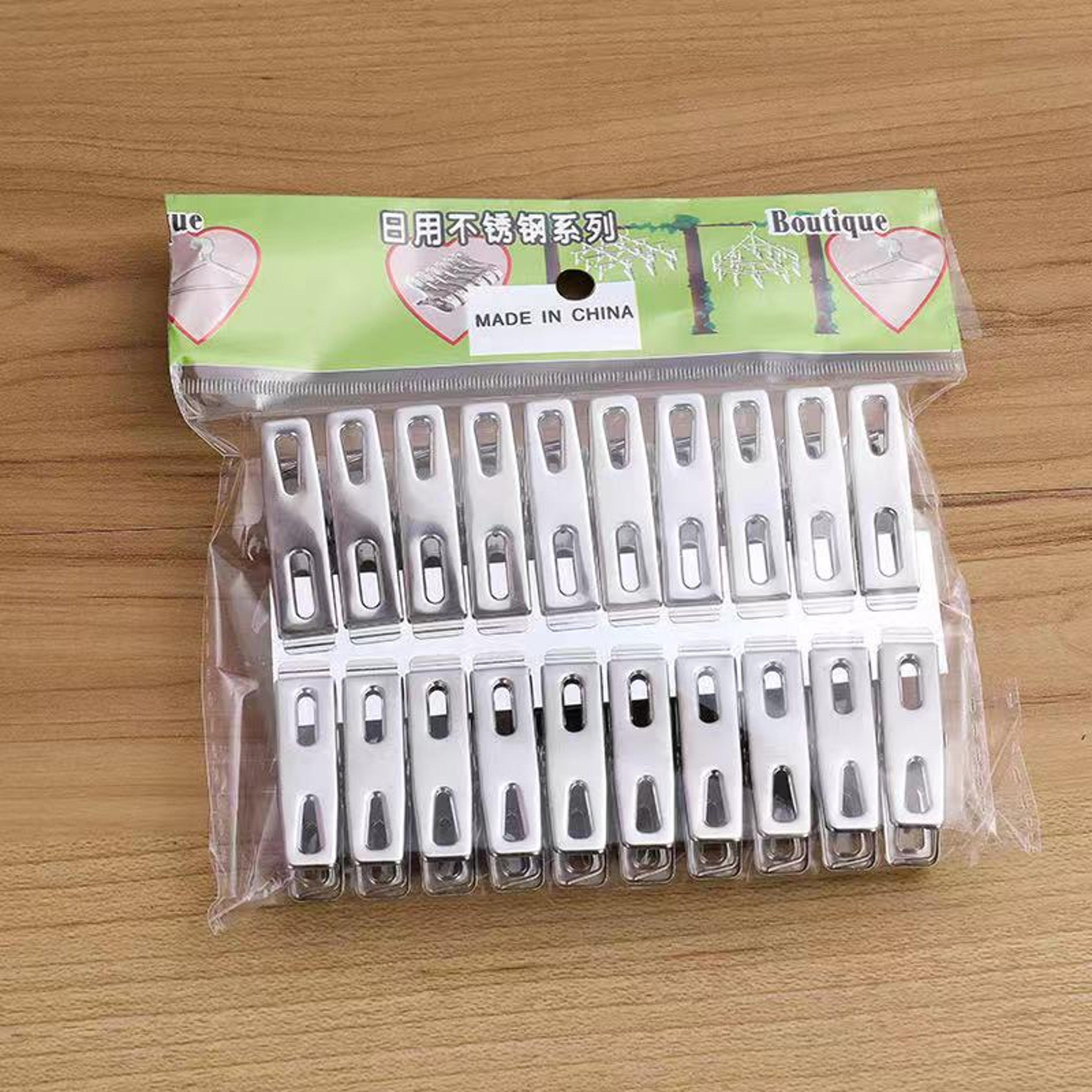 Clothes Pegs Stainless Steel Clips Windproof Metal Clothespins For Washing Line Photos Hanger 1