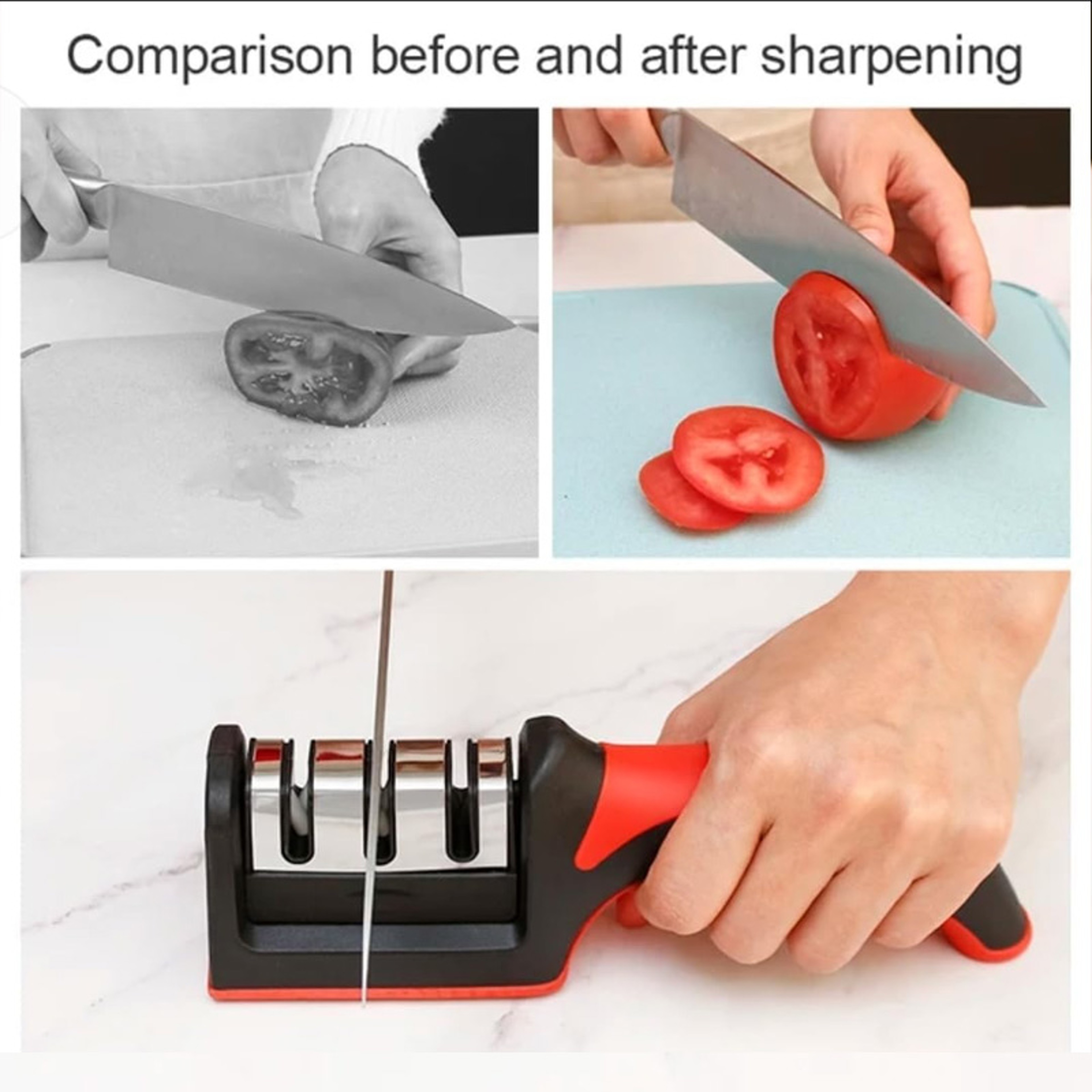 Knife Sharpener Set Diamond Ceramic Rods For Kitchen Hunting Pocket Knives Fast Edge Repair With No 1