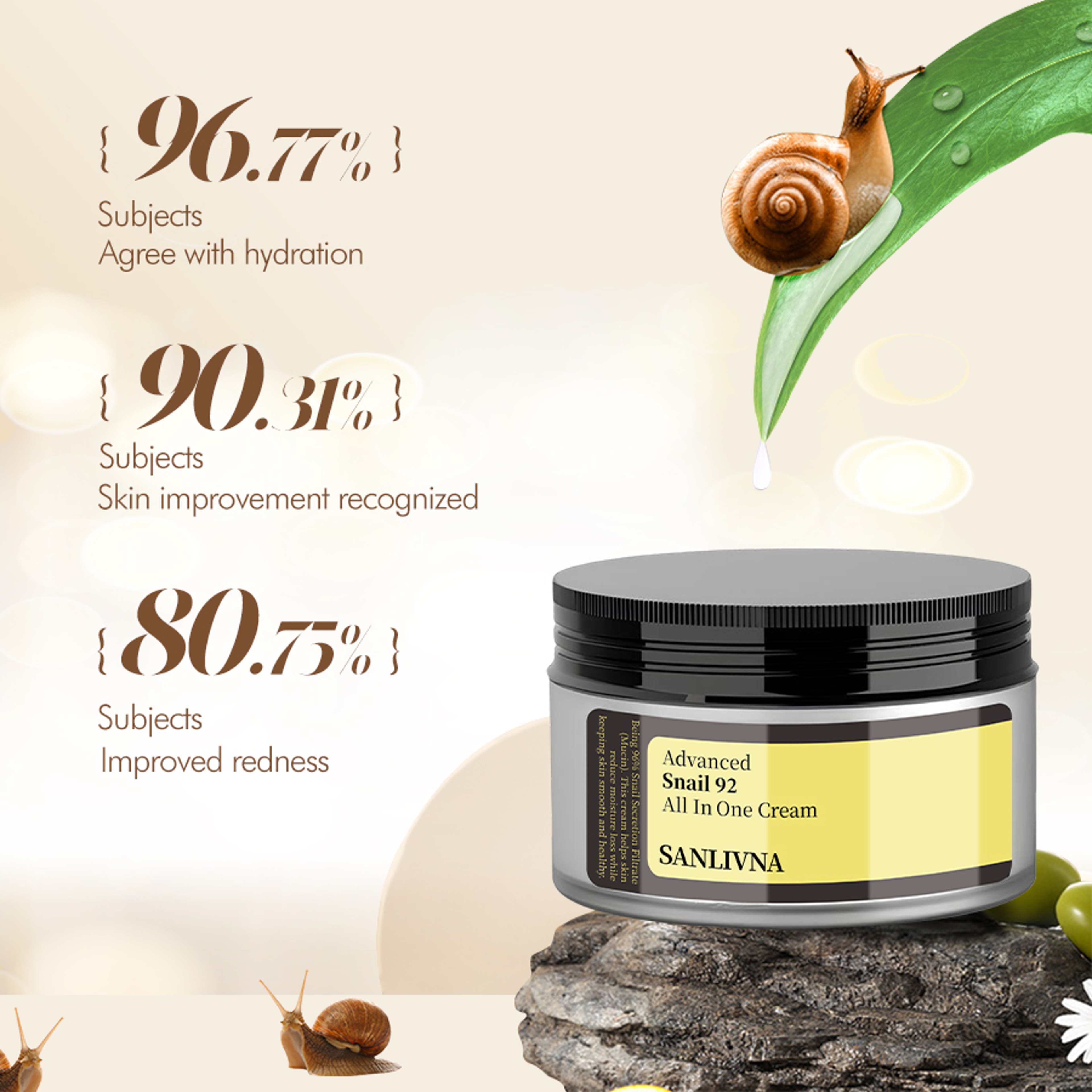 Advanced Snail Mucin Anti-Aging Repair Cream Nourishing Facial Cream for Skin Barrier Improvement – view 5