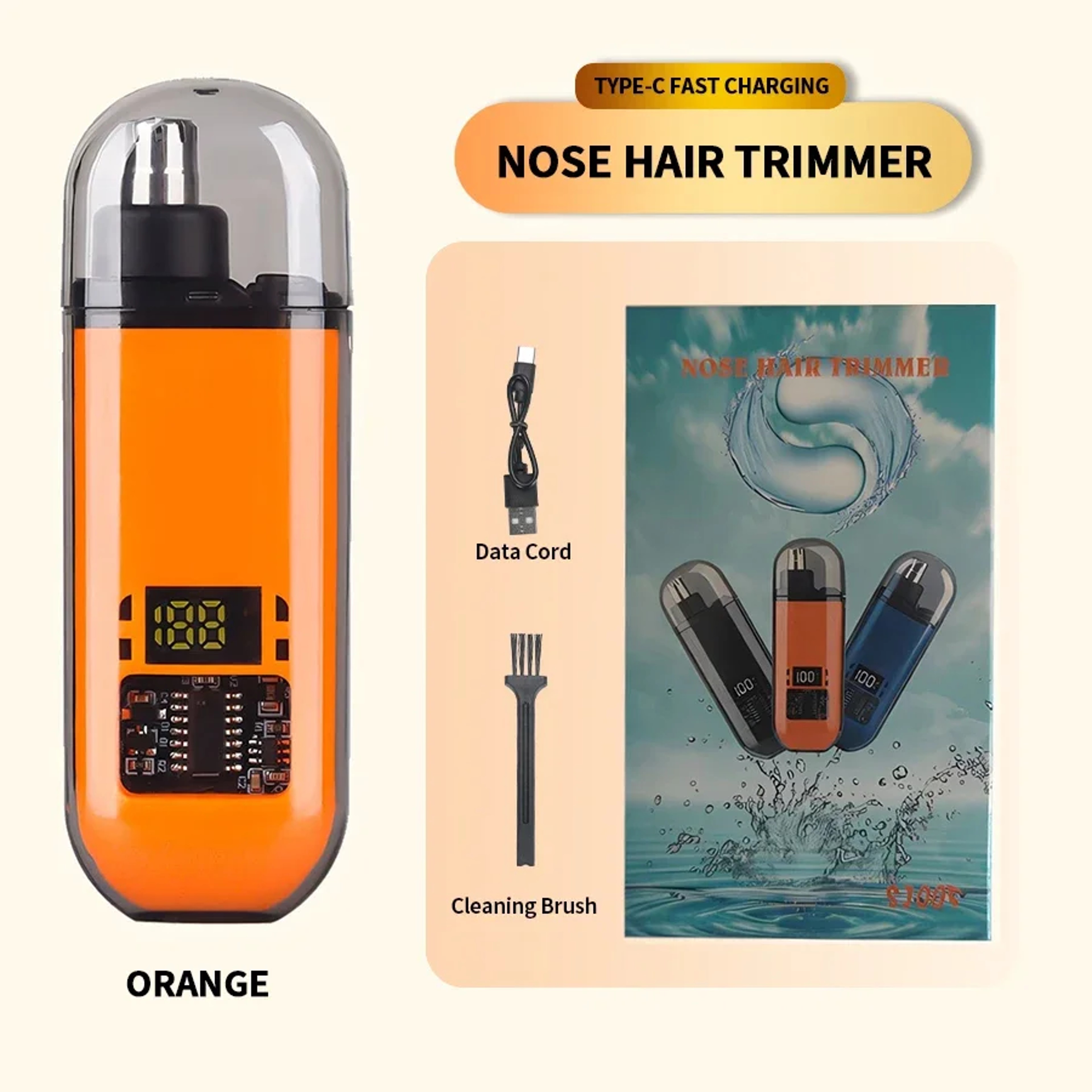 Portable Electric Nose and Ear Hair Trimmer for Men Painless Eyebrow Clipper with Long Battery Life – view 7