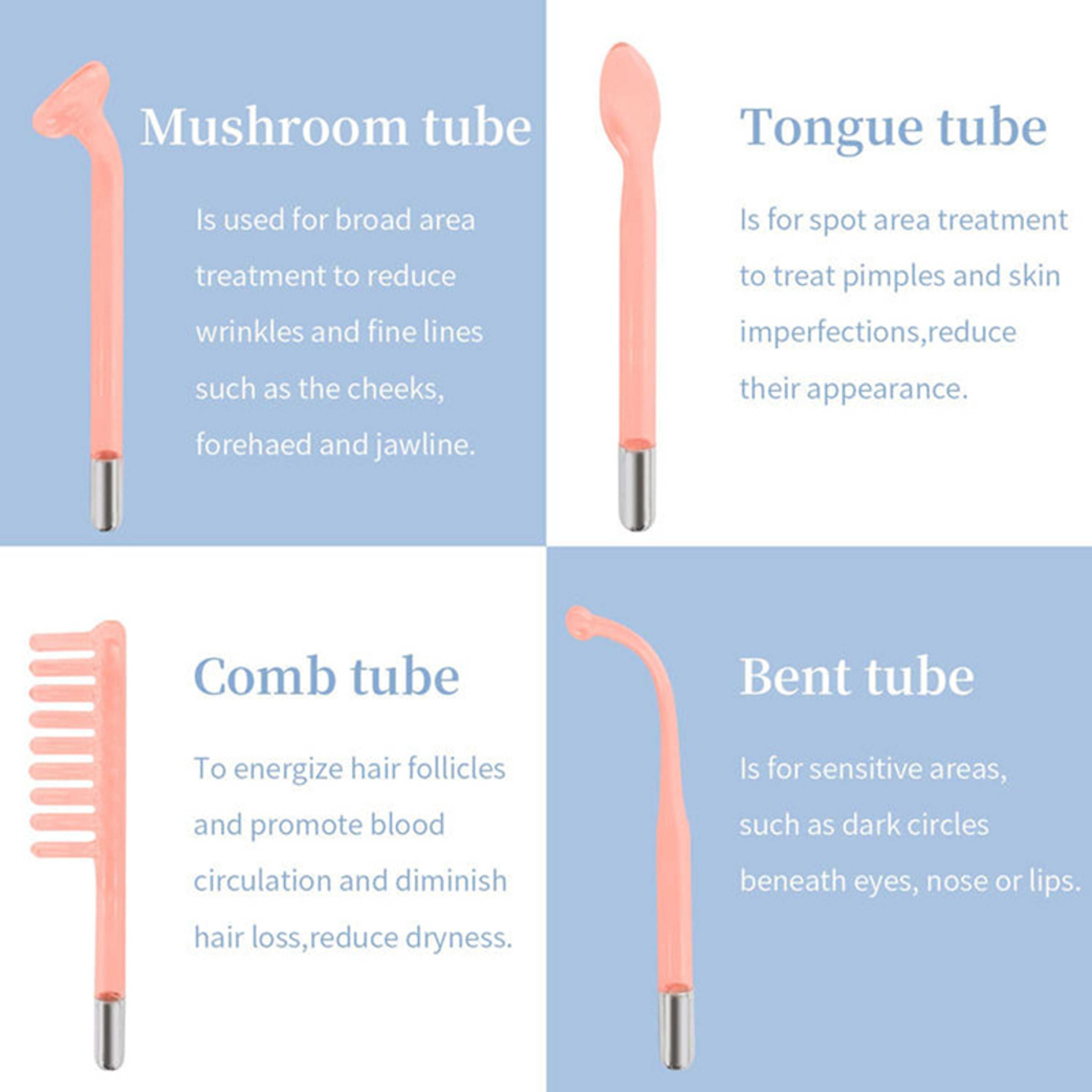 Portable High Frequency Skin Therapy Wand For Acne Treatment Skin Tightening Wrinkle Reduction 2