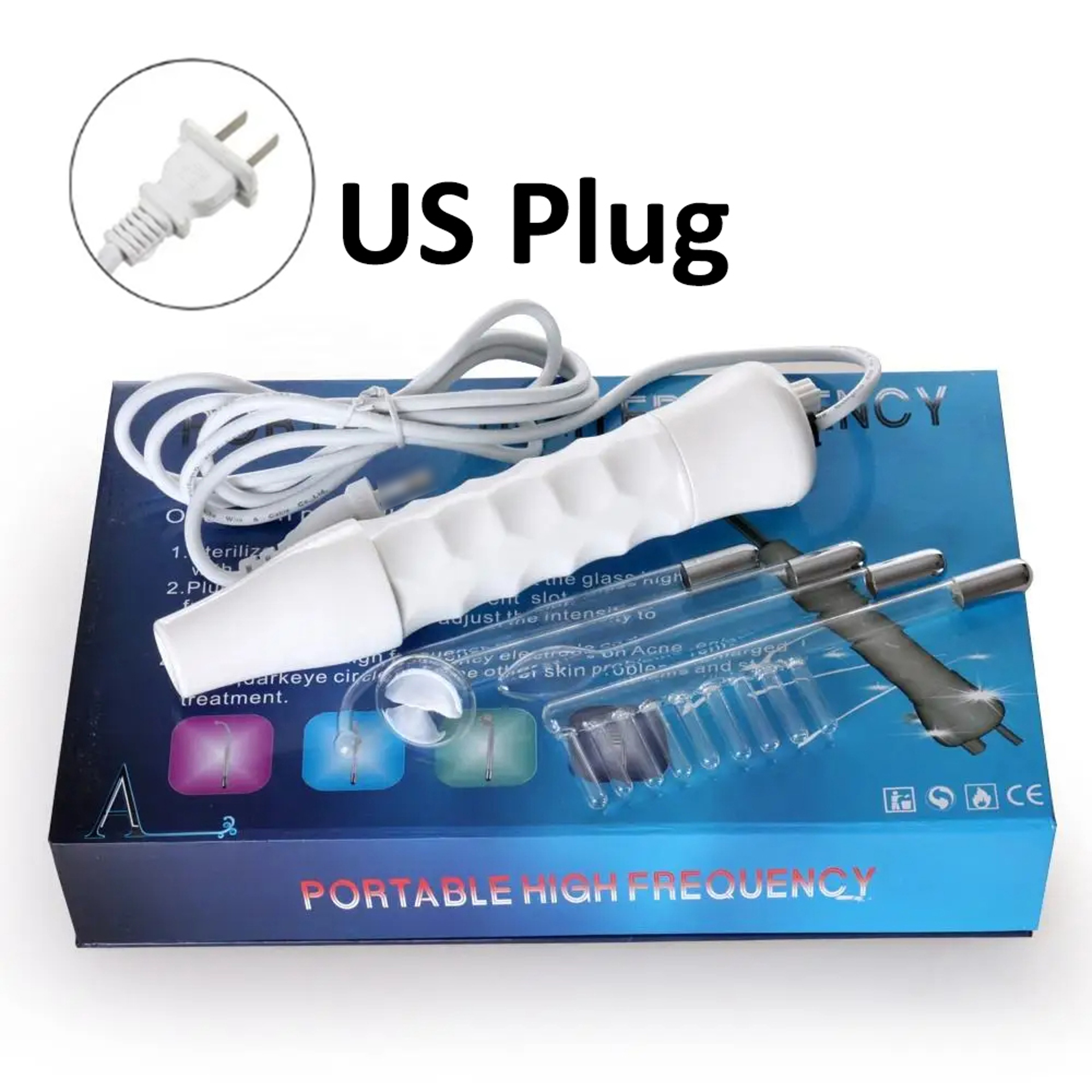 Portable High Frequency Skin Therapy Wand For Acne Treatment Skin Tightening Wrinkle Reduction 6