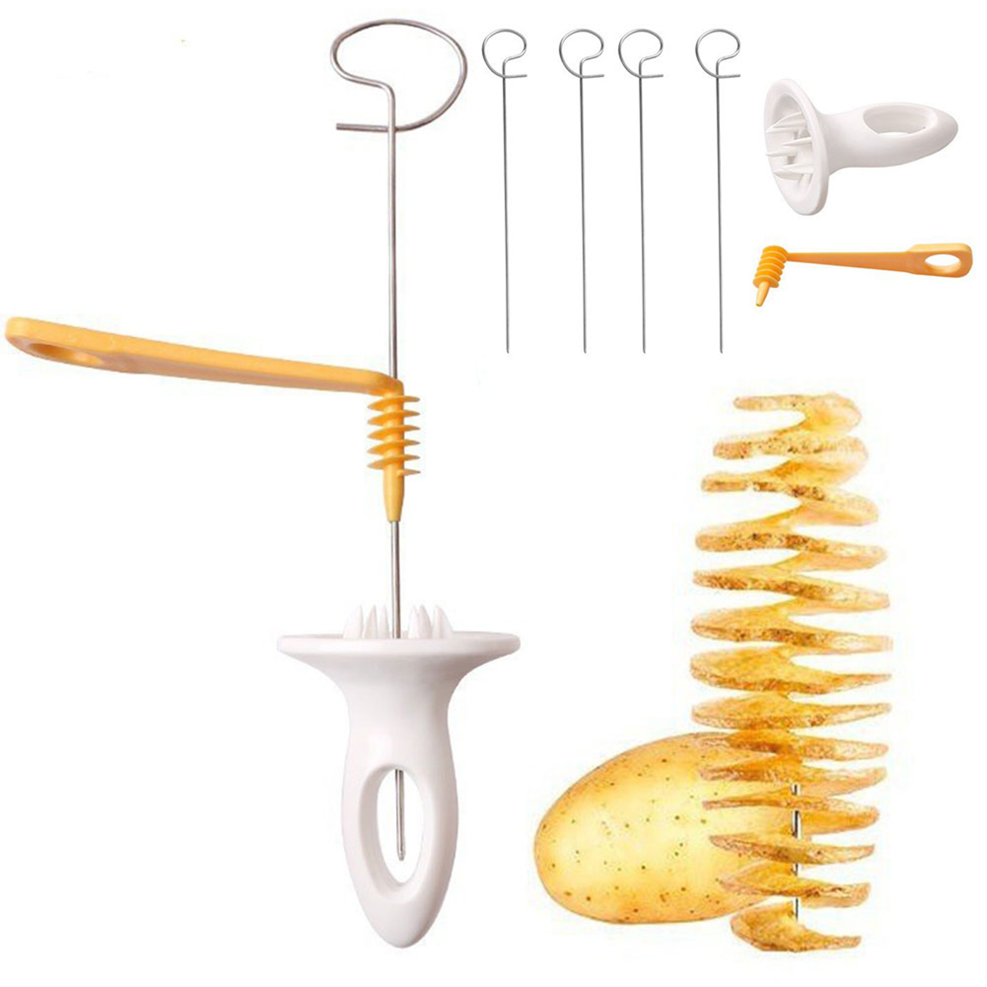 Stainless Steel Potato Spiral Cutter Creative Vegetable Slicer For Easy Potato Twists 2