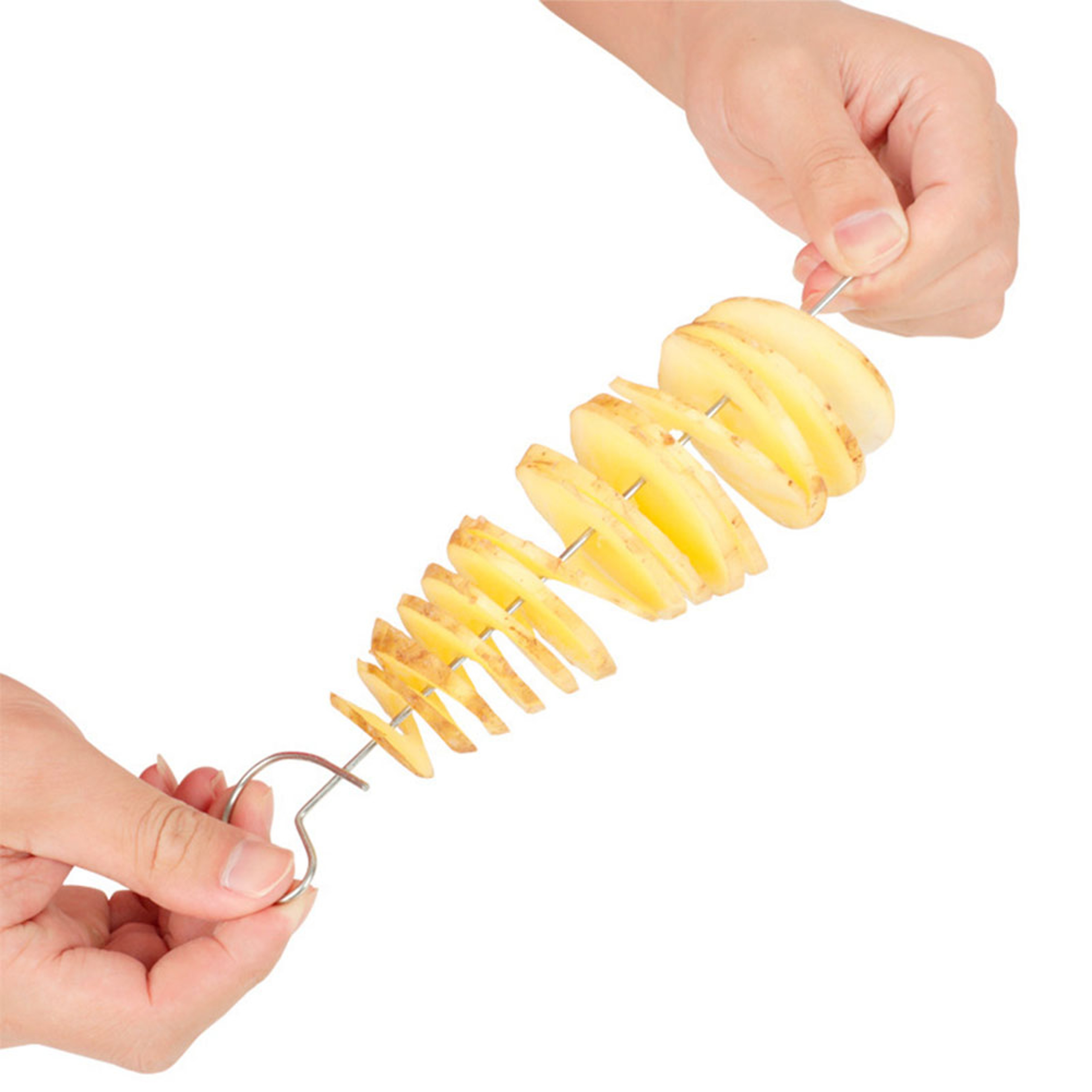 Stainless Steel Potato Spiral Cutter Creative Vegetable Slicer For Easy Potato Twists 5