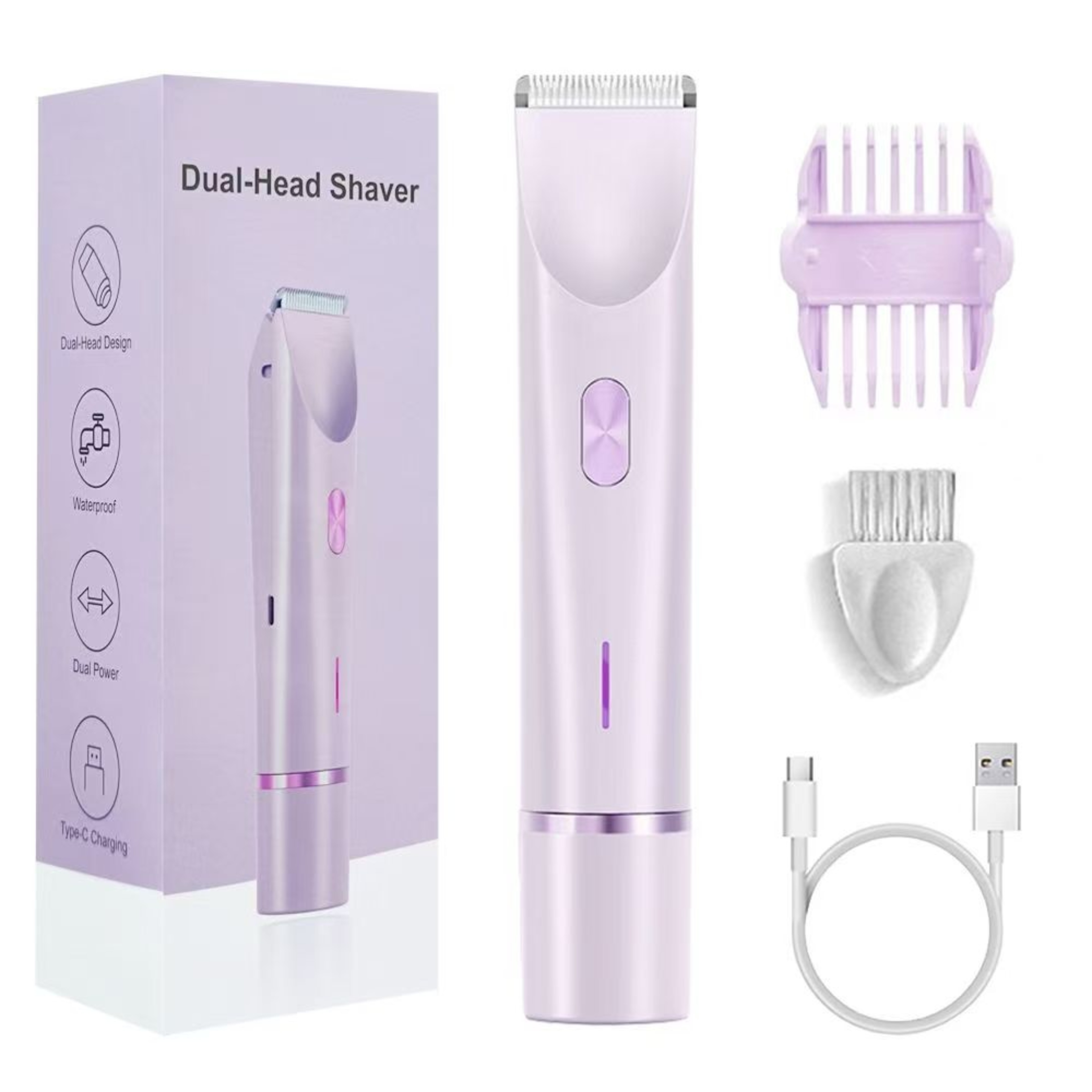 Waterproof Rechargeable Electric Shaver Mini Womens Bikini Trimmer Hair Remover 8