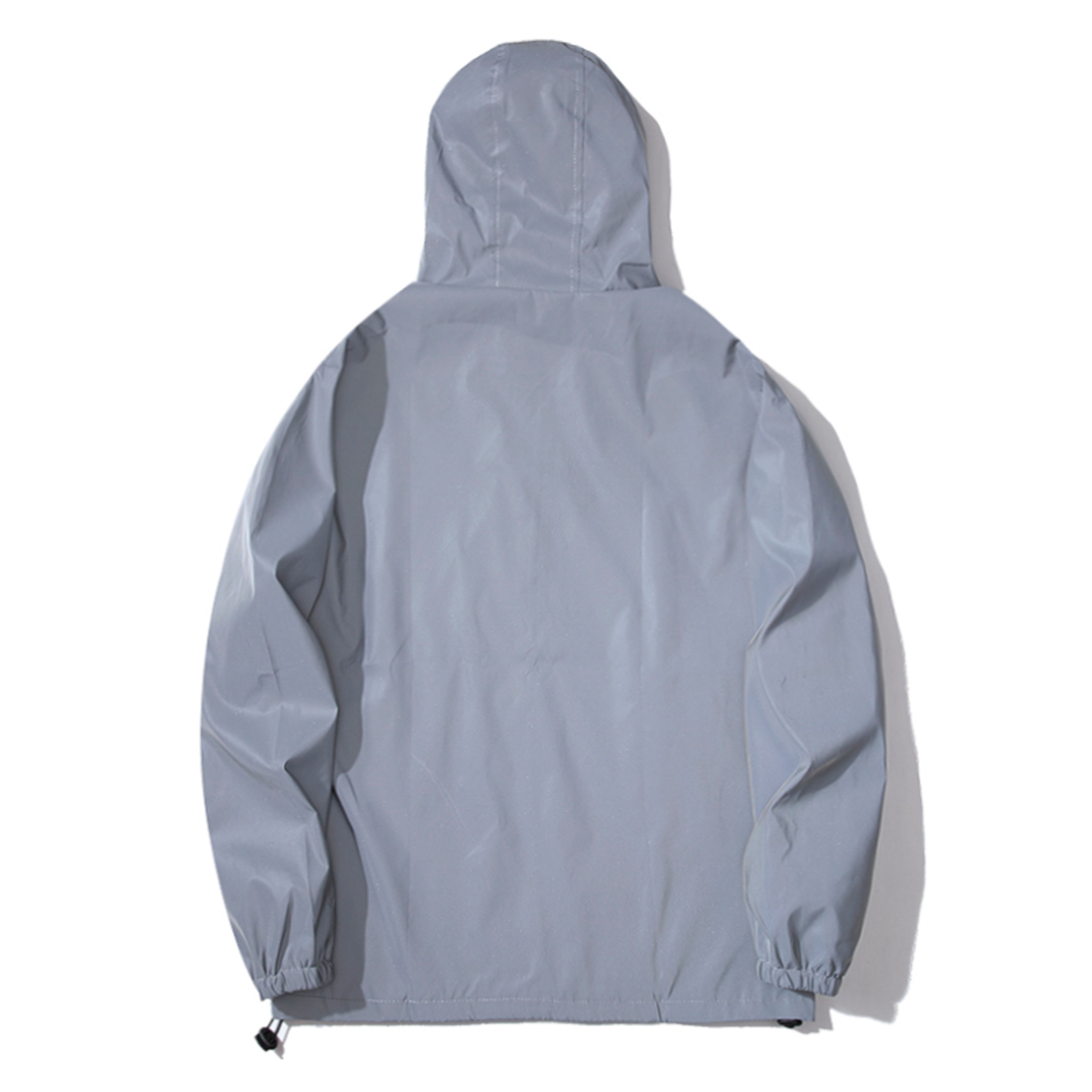 Reflective Hooded Waterproof Windbreaker Jacket For Men Streetwear Night Safety Coat 3