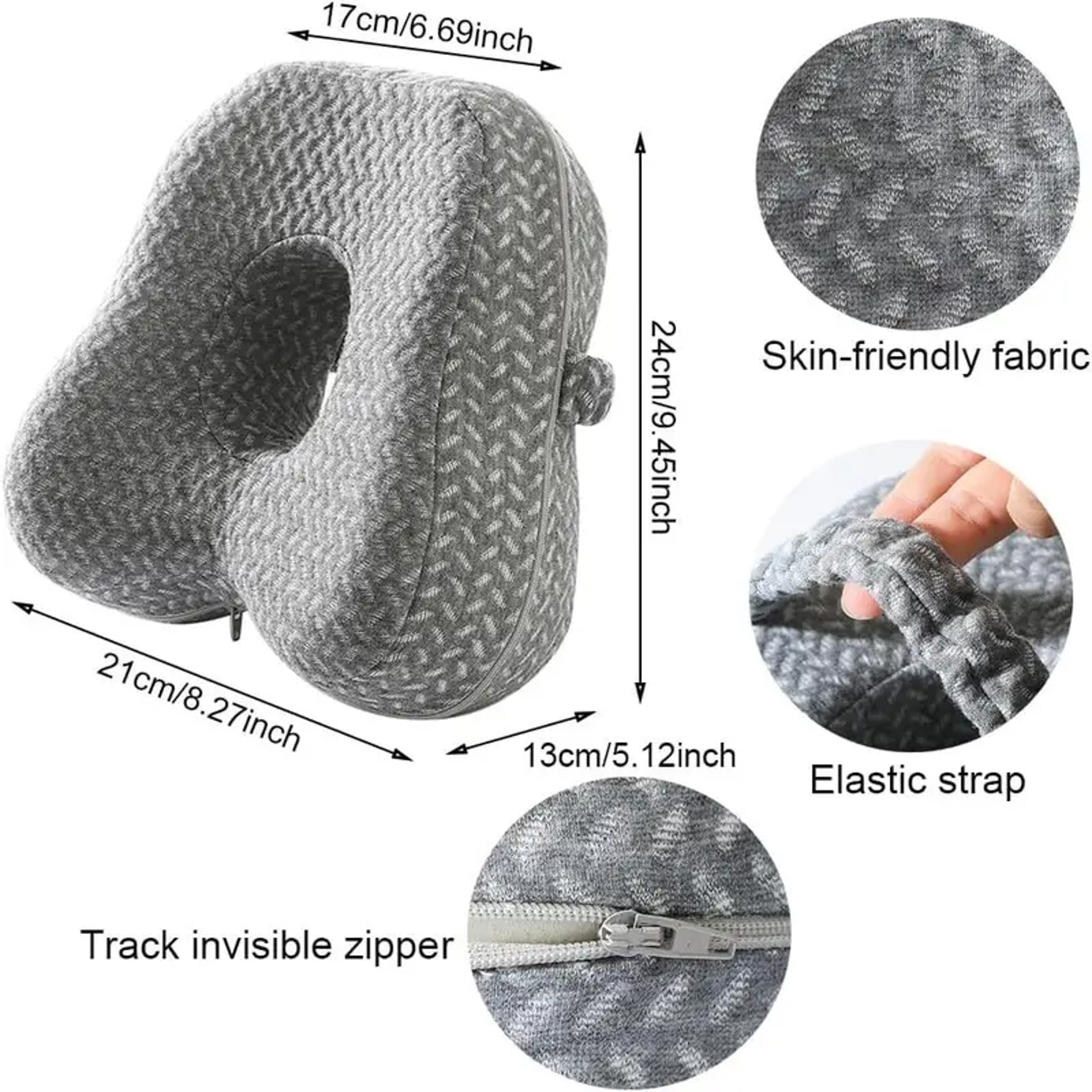 Memory Foam Leg Pillow for Side Sleepers Sciatica, Hip Knee Pain Relief Pillow for Back, Bed Sofa – view 2