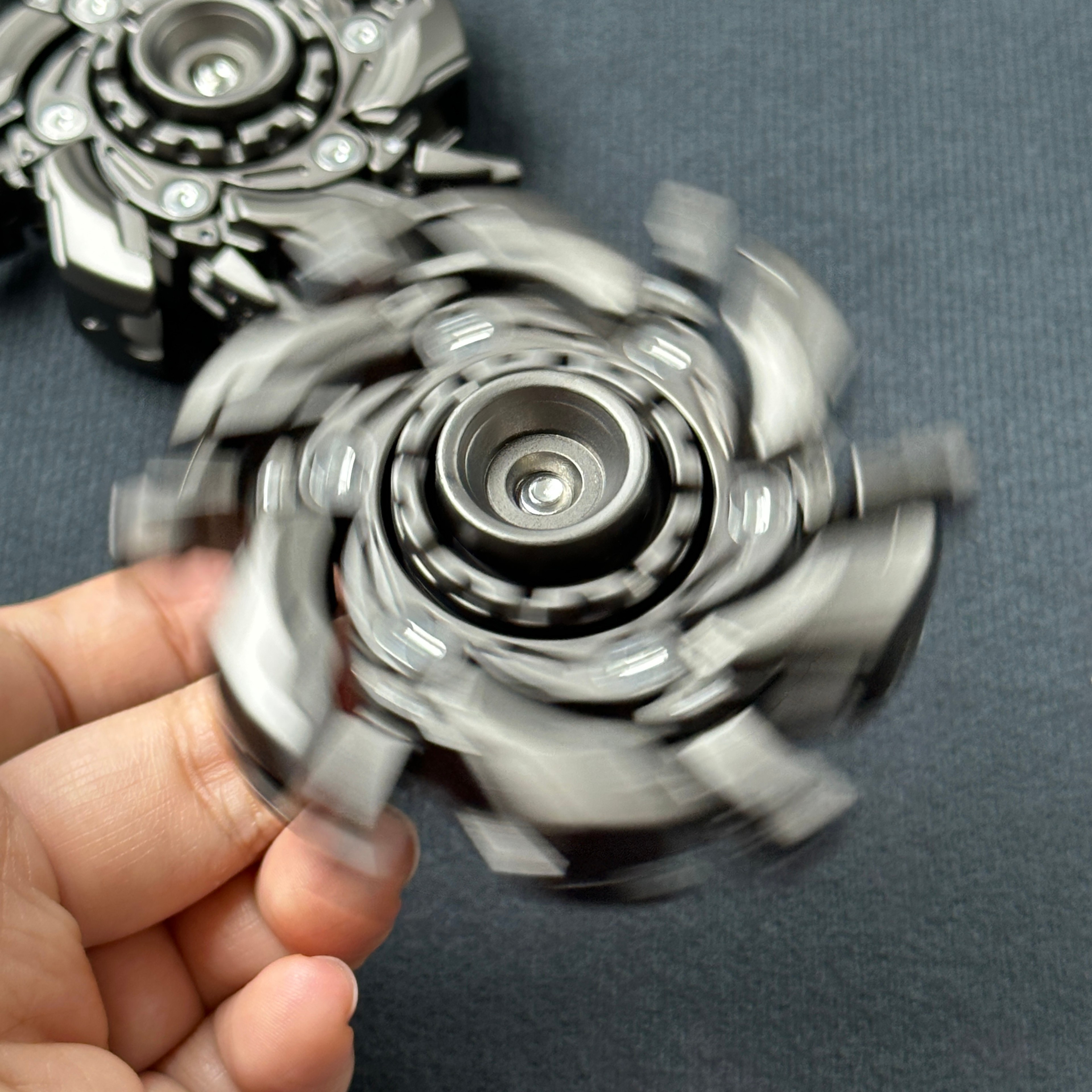 Magnetic Fidget Spinner Armor Stress Relief Toy for Adults, Metal Spinning Top for Focus Relaxation – view 2