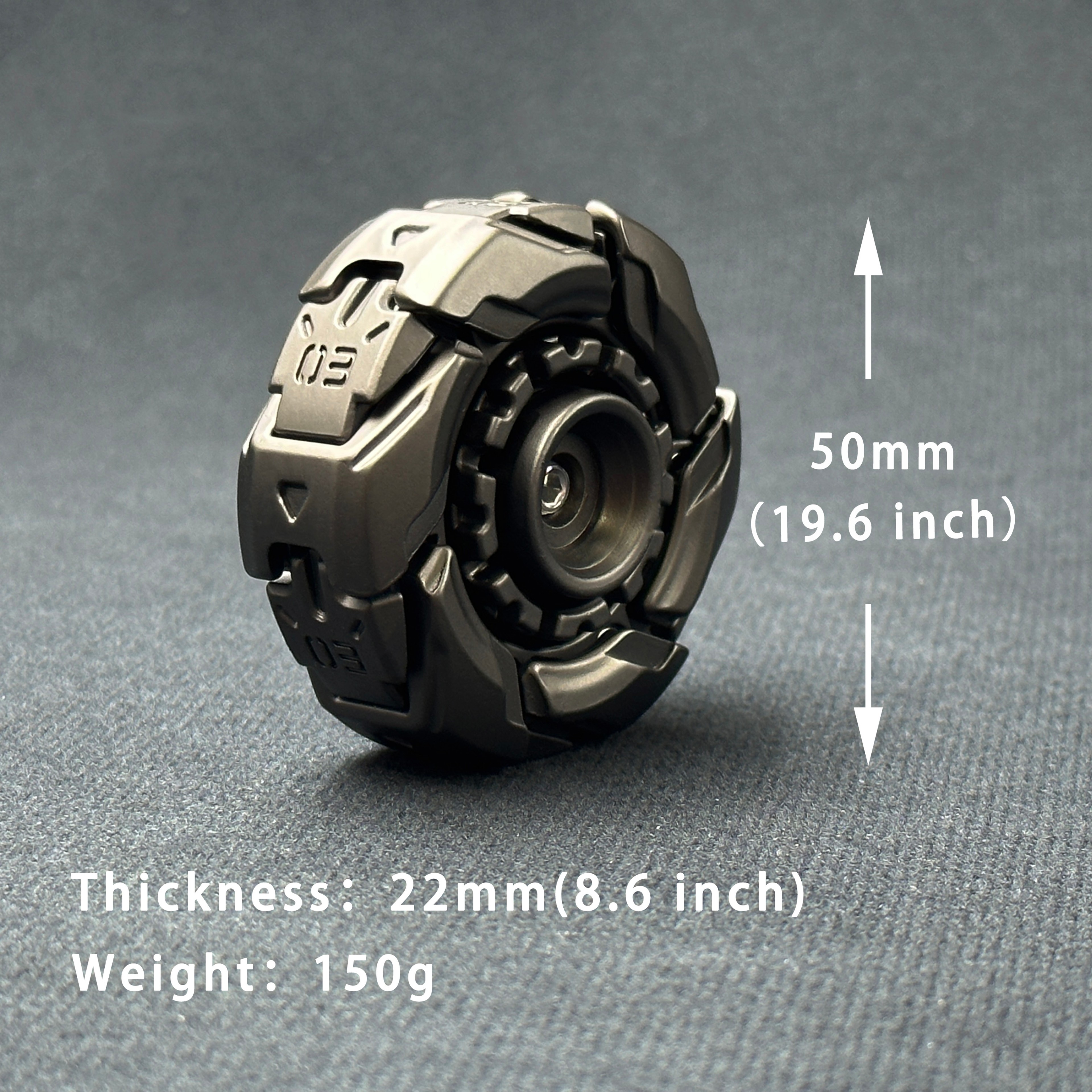 Magnetic Fidget Spinner Armor Stress Relief Toy for Adults, Metal Spinning Top for Focus Relaxation – view 5