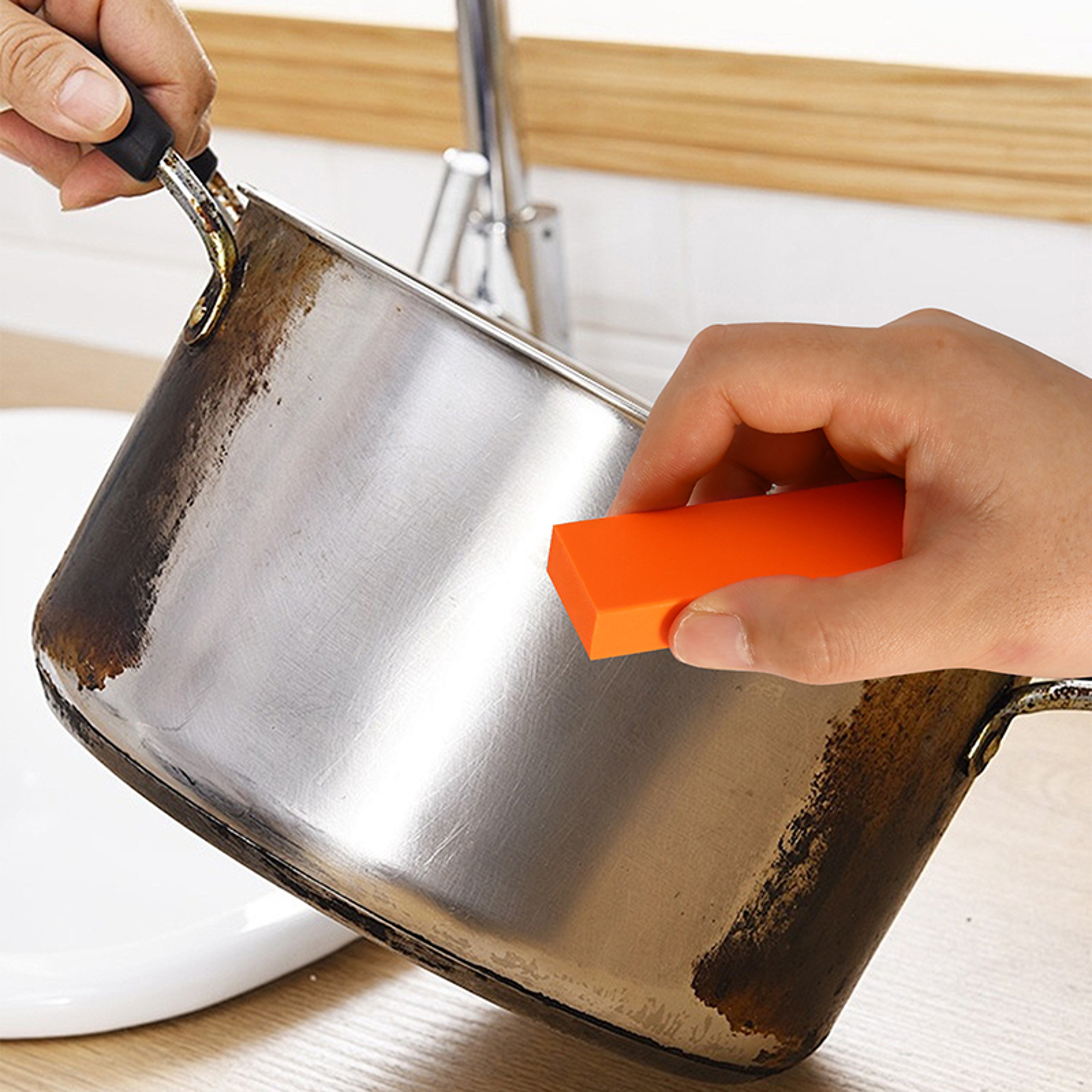Limescale Remover Brush for Kitchen Bathroom Easy Rust Stain Eraser – view 3
