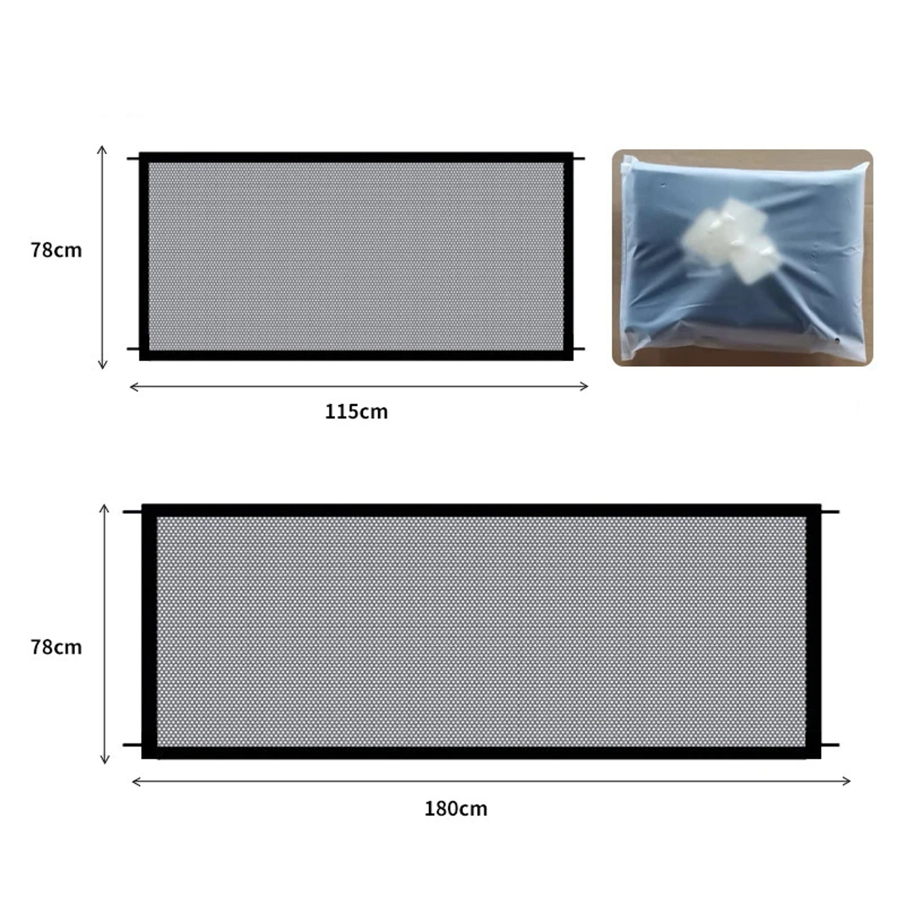 Pet Dog Barrier Fence With Hook Folding Mesh Safety Gate For Dogs Stairs Playpen Breathable Easy Se 5
