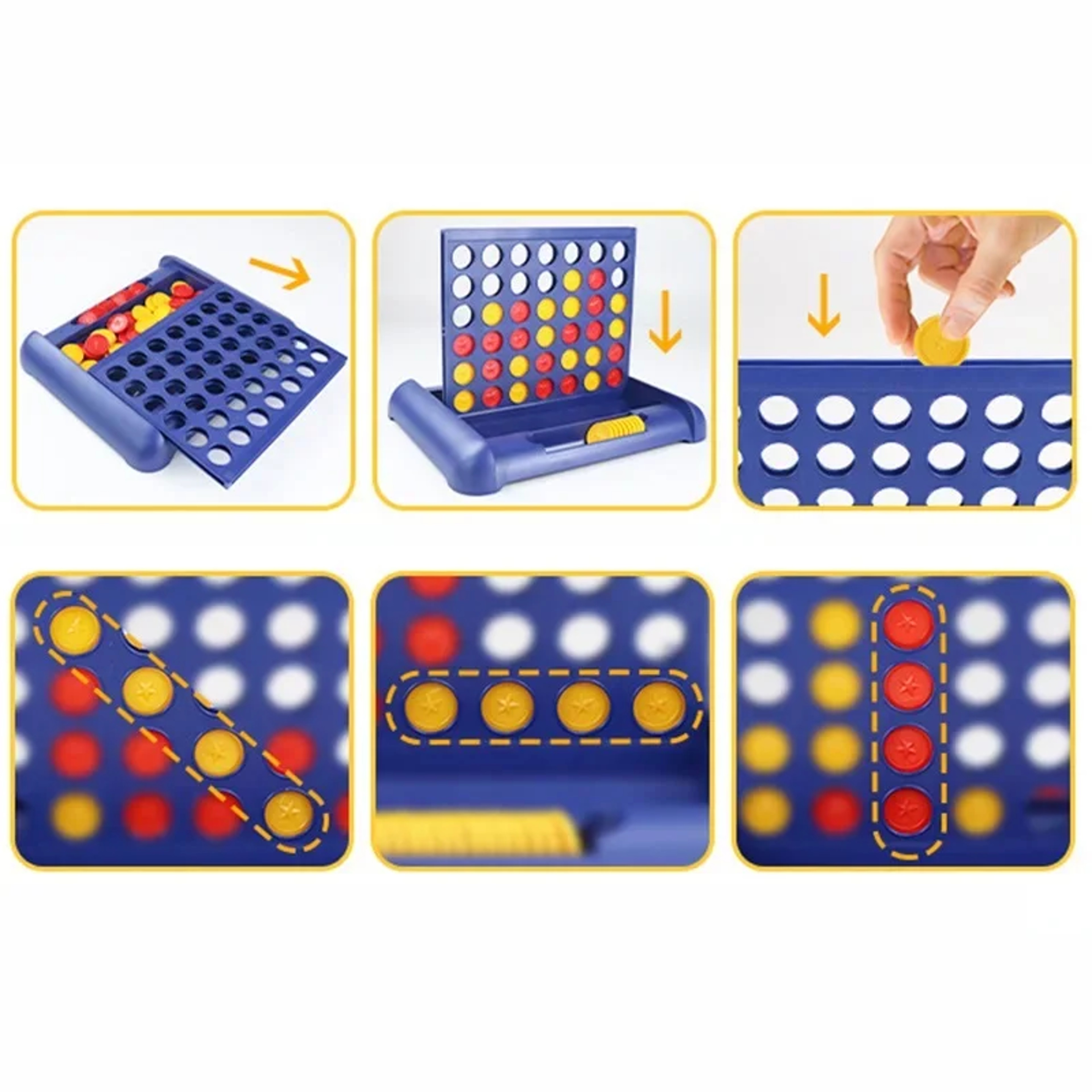 Foldable ConnectALine Board Game Fun Educational And Interactive Puzzle For Kids Perfect For Family 4