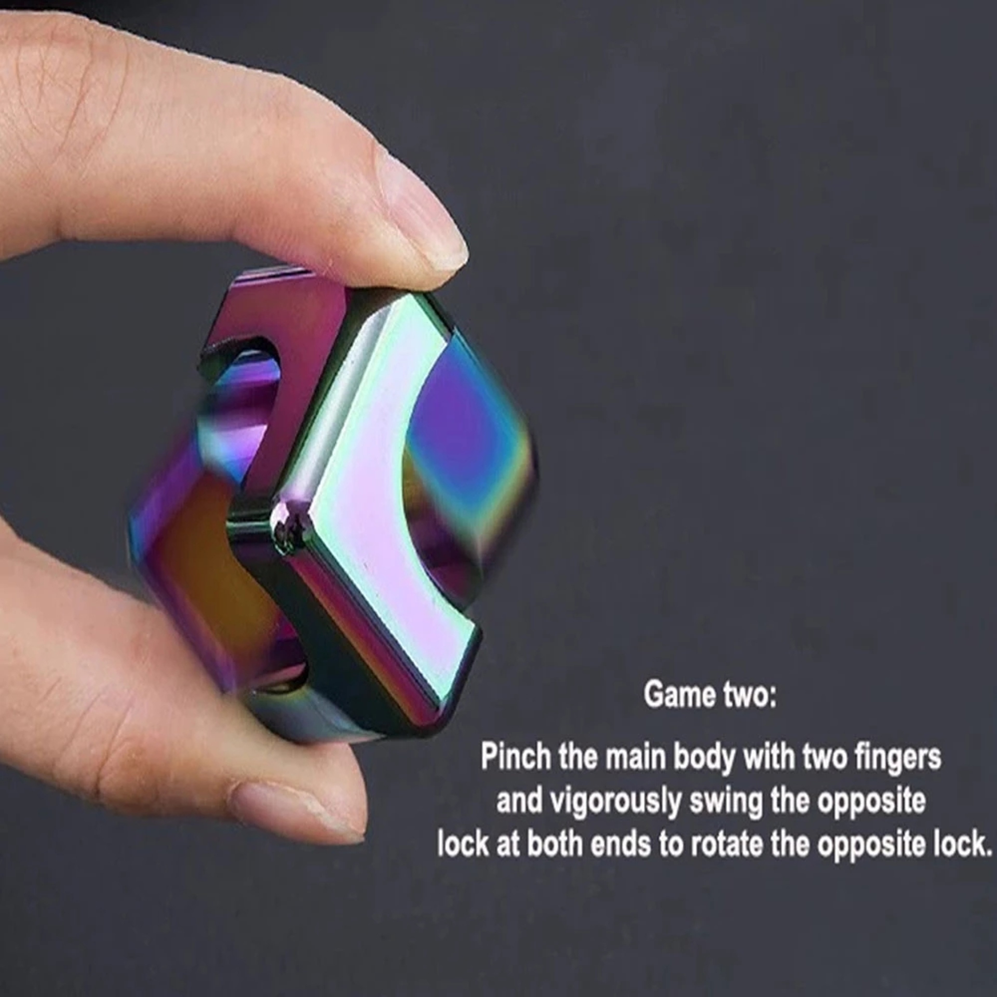 Square Decompression Spinning Top Dice Cube AntiAnxiety Fidget Toy For Kids Adults 3