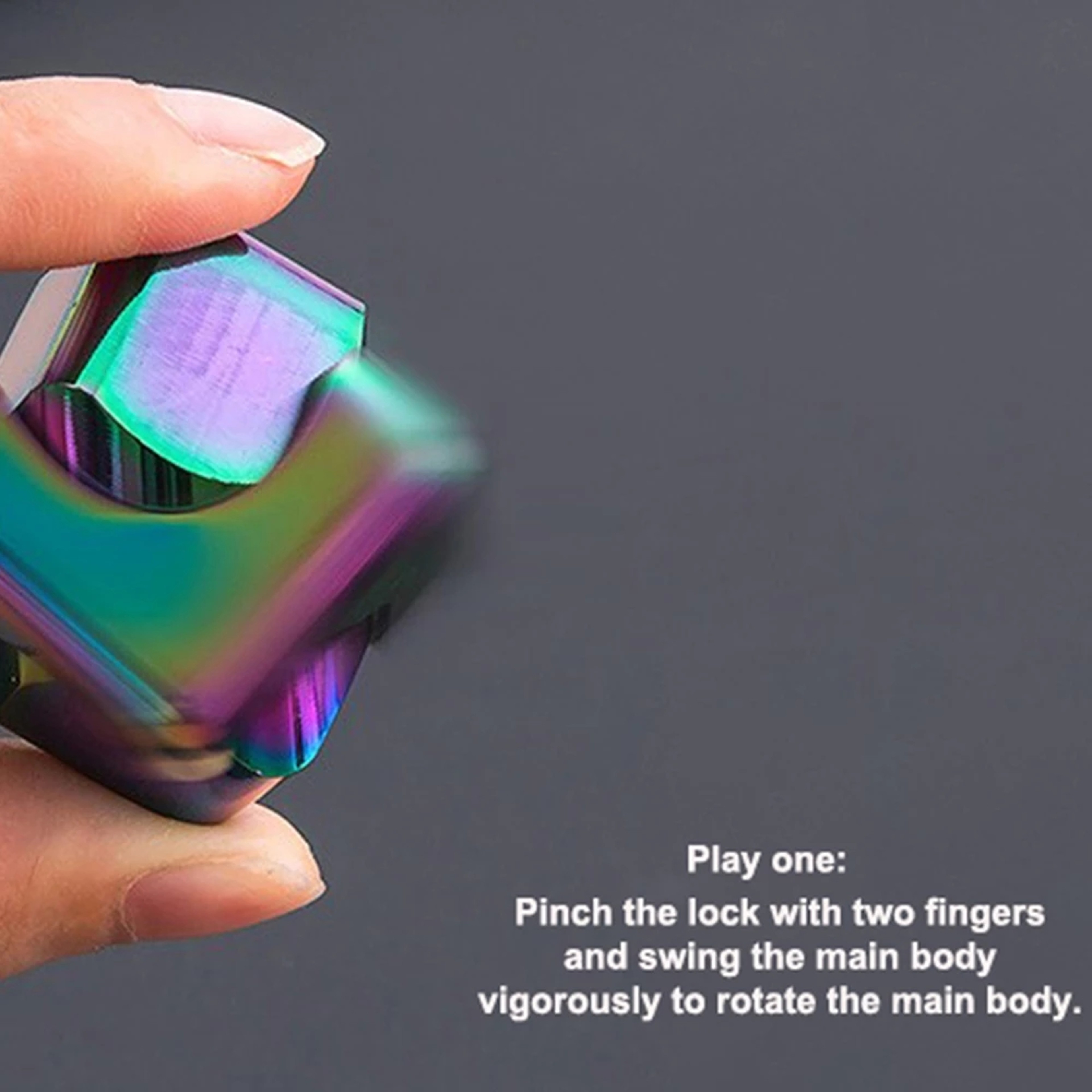 Square Decompression Spinning Top Dice Cube AntiAnxiety Fidget Toy For Kids Adults 4