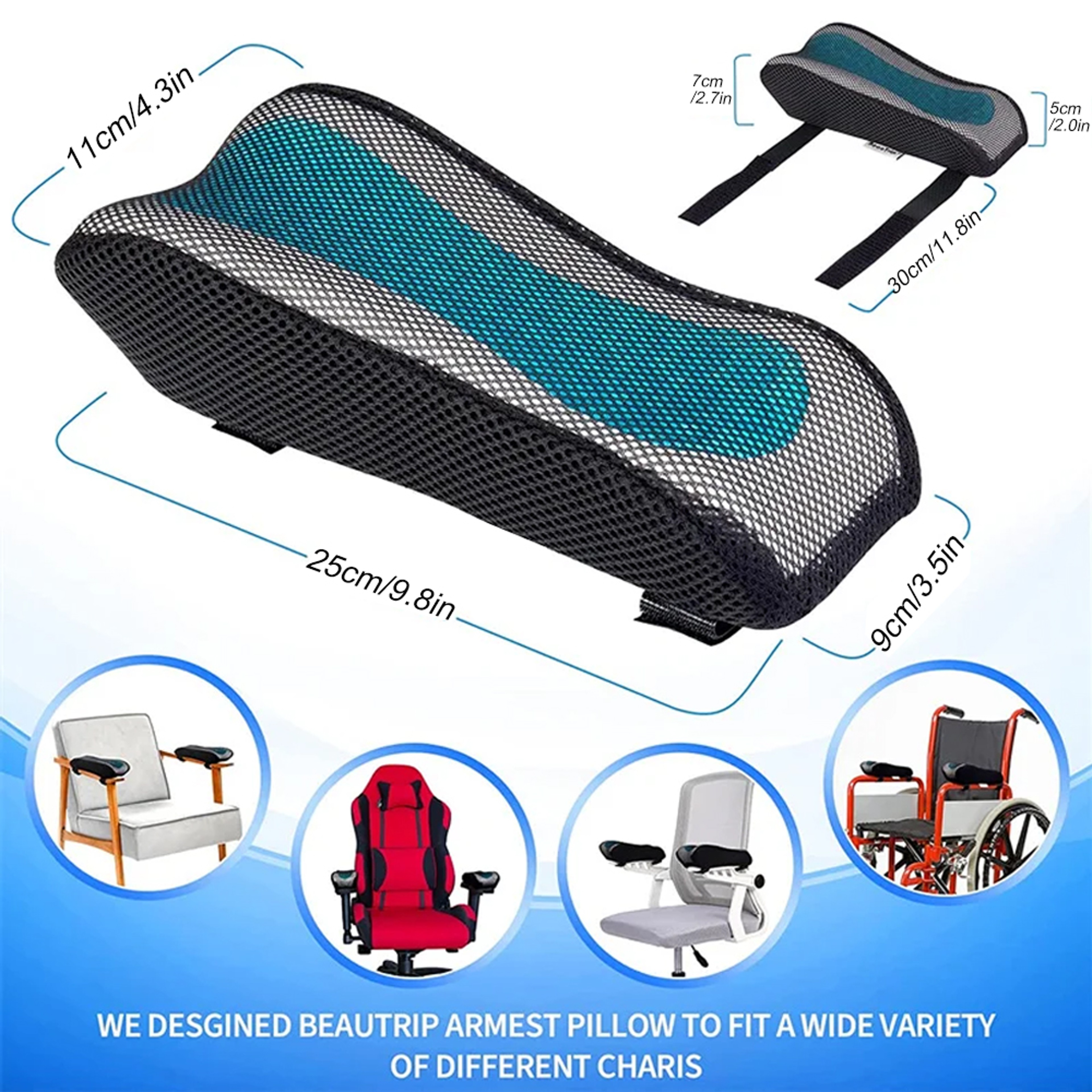Memory Foam Armrest Pads For Office Gaming Chairs Comfortable Elbow Cushion For Home Office 1