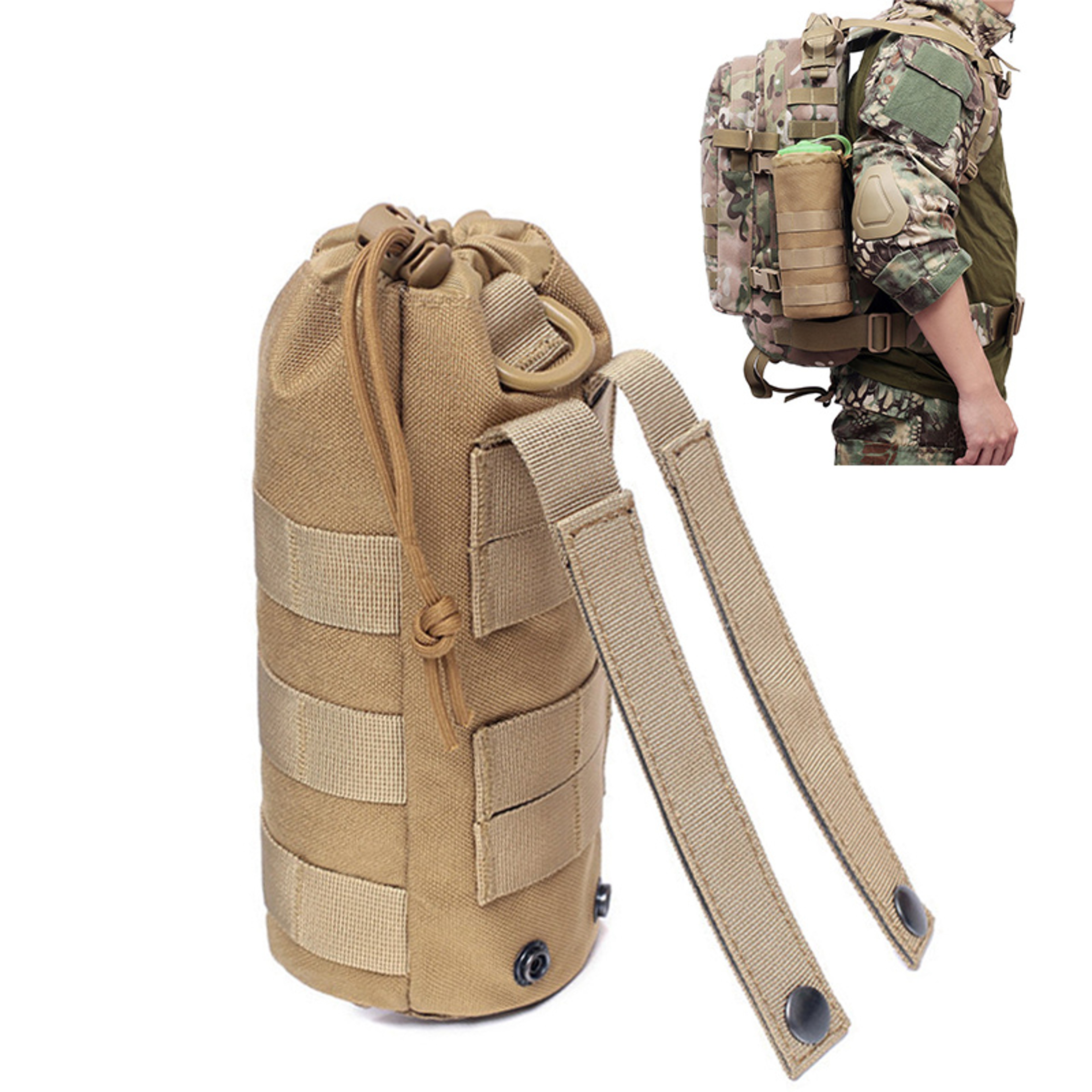Tactical Molle Water Bottle Carrier Adjustable Outdoor Water Bottle Pouch For Hiking Camping Cyclin 1