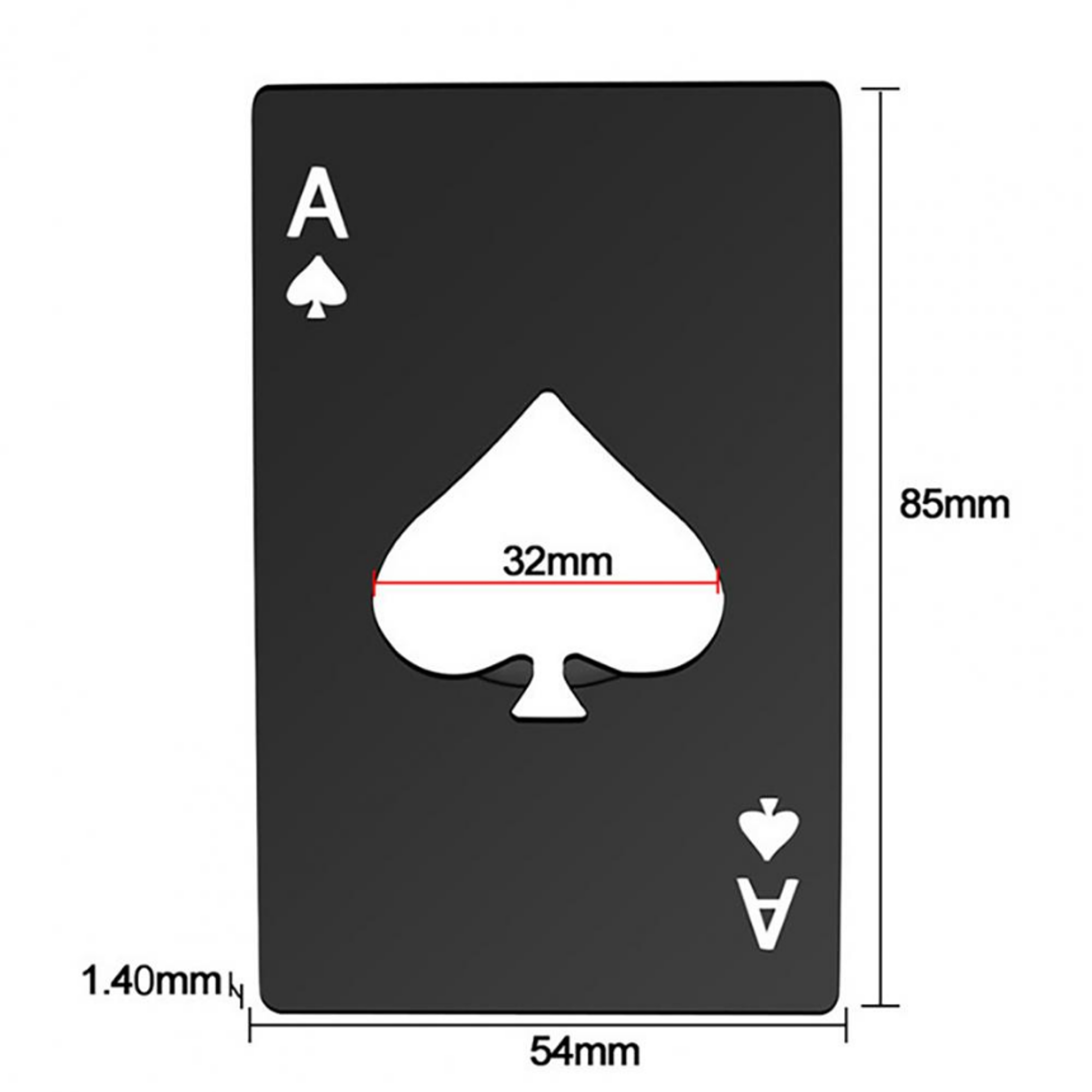 Creative Poker Shaped Bottle Opener Stainless Steel, Credit Card Size, Beer Bar Tool – view 2